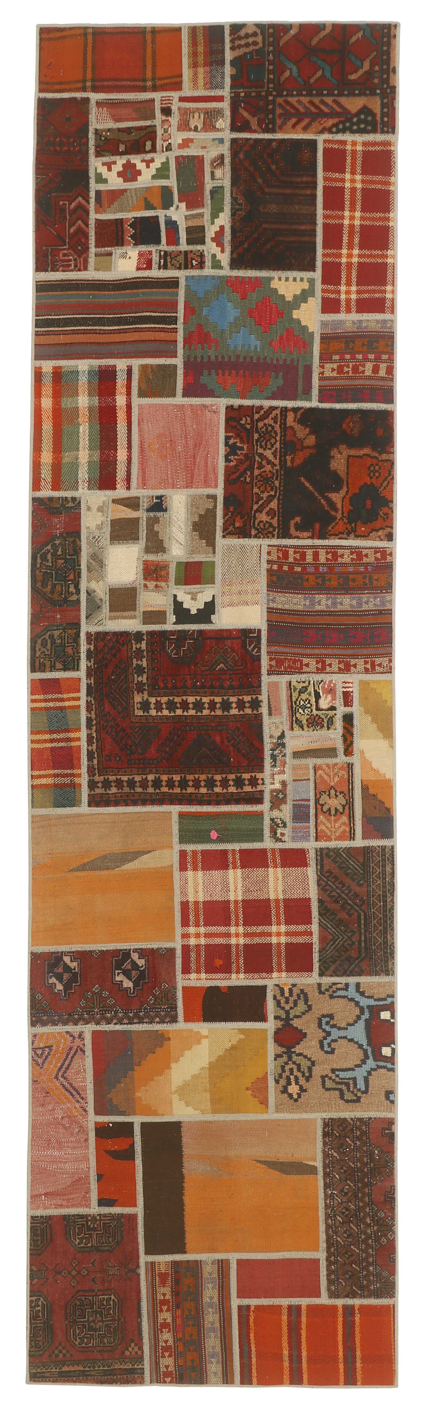 Authentic multicolour patchwork persian runner