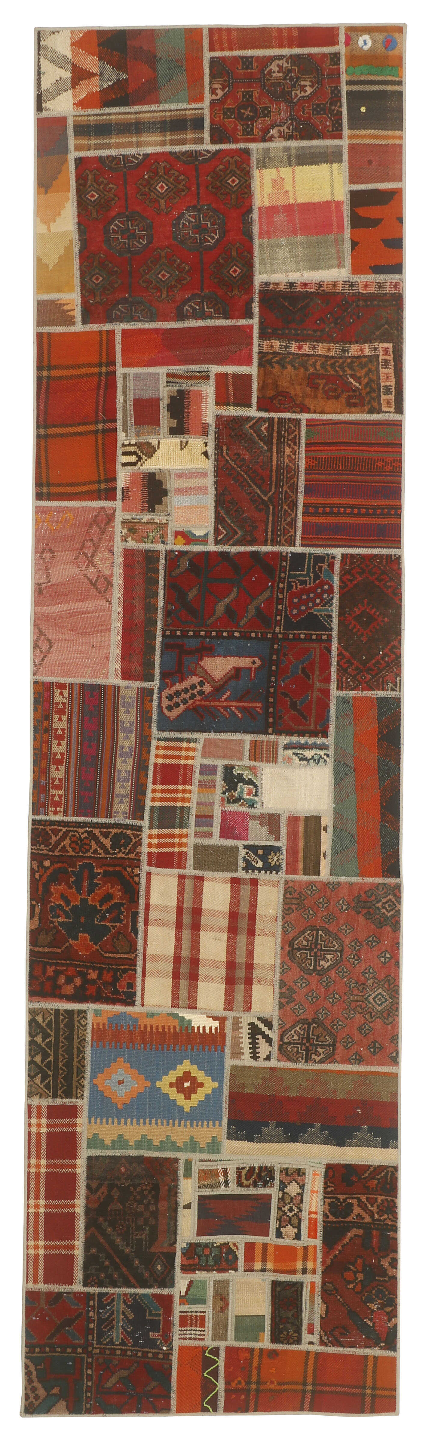 Authentic multicolour patchwork persian runner