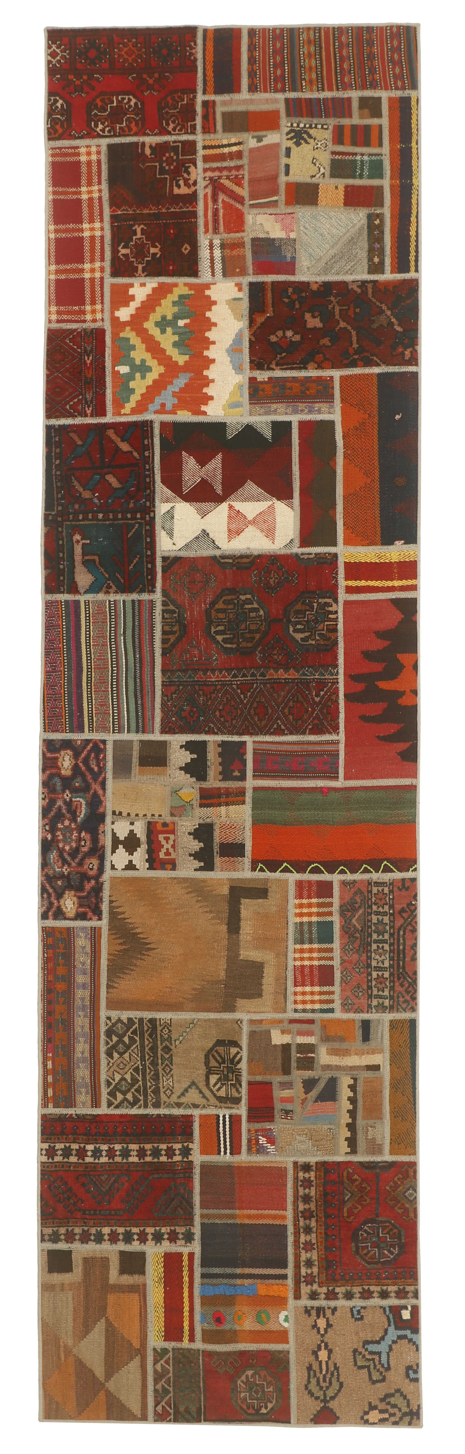 Authentic multicolour patchwork persian runner
