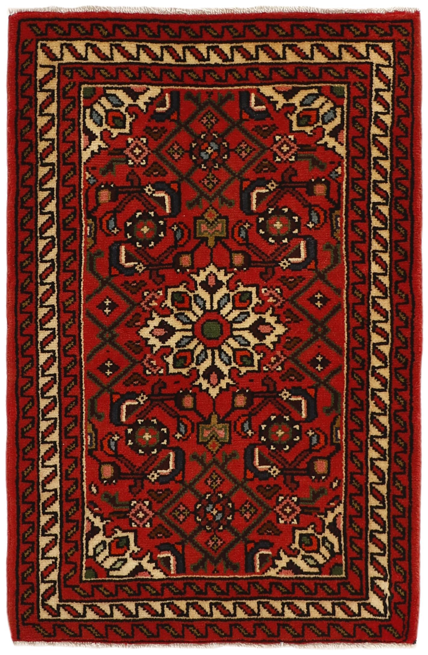 Red traditional persian rug