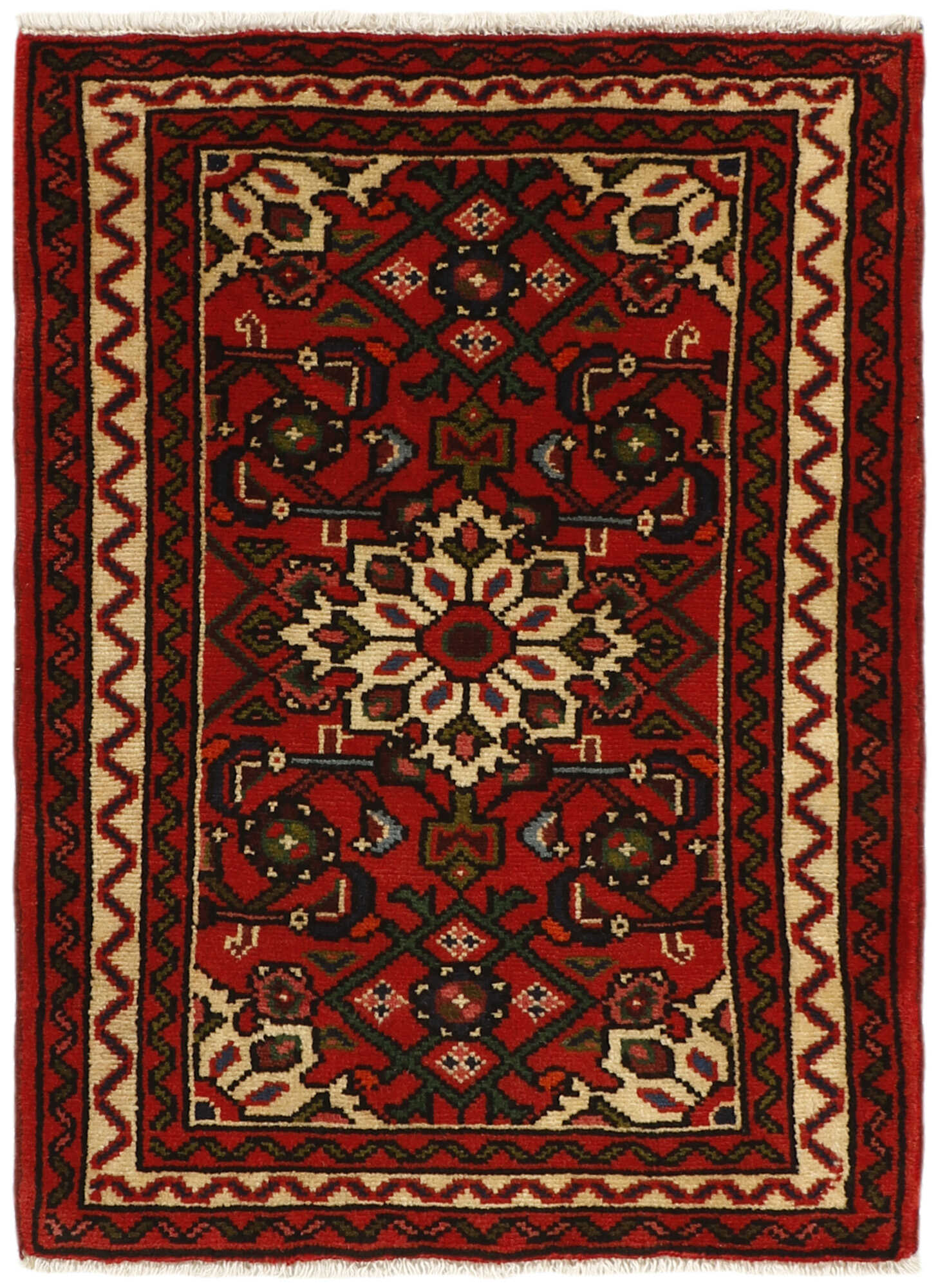 Red traditional persian rug