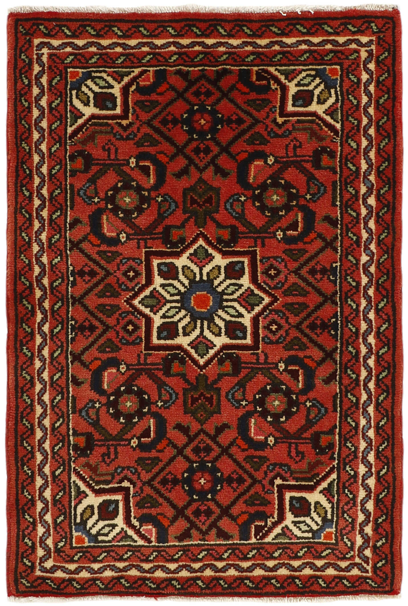 Red traditional persian rug