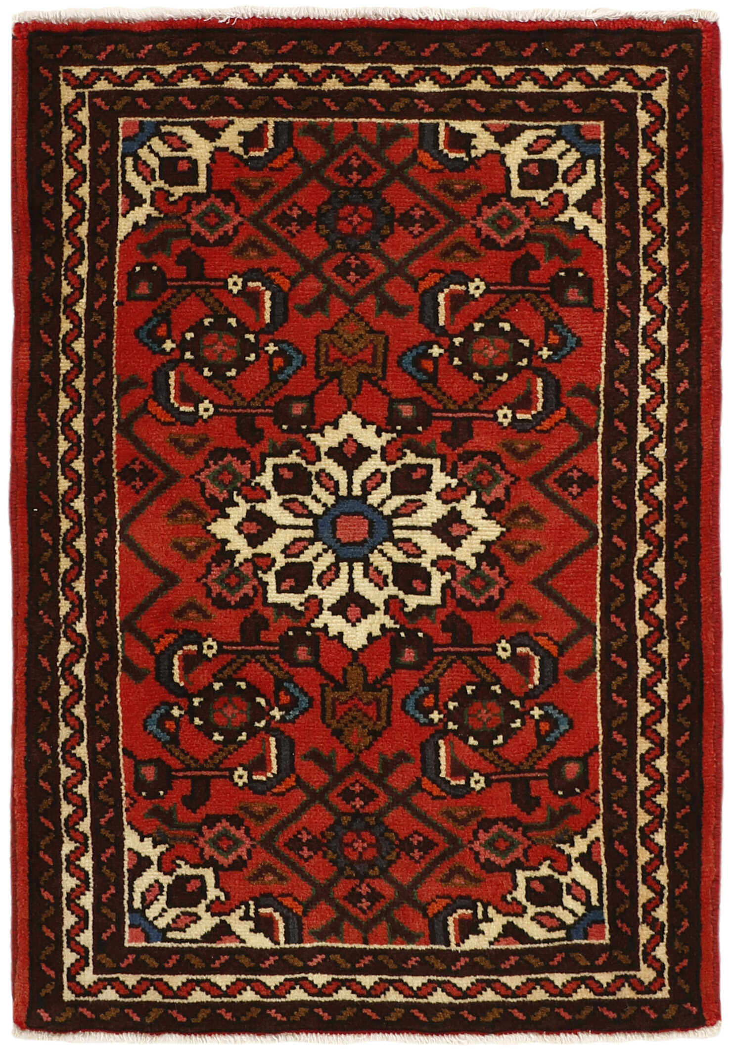 Red traditional persian rug