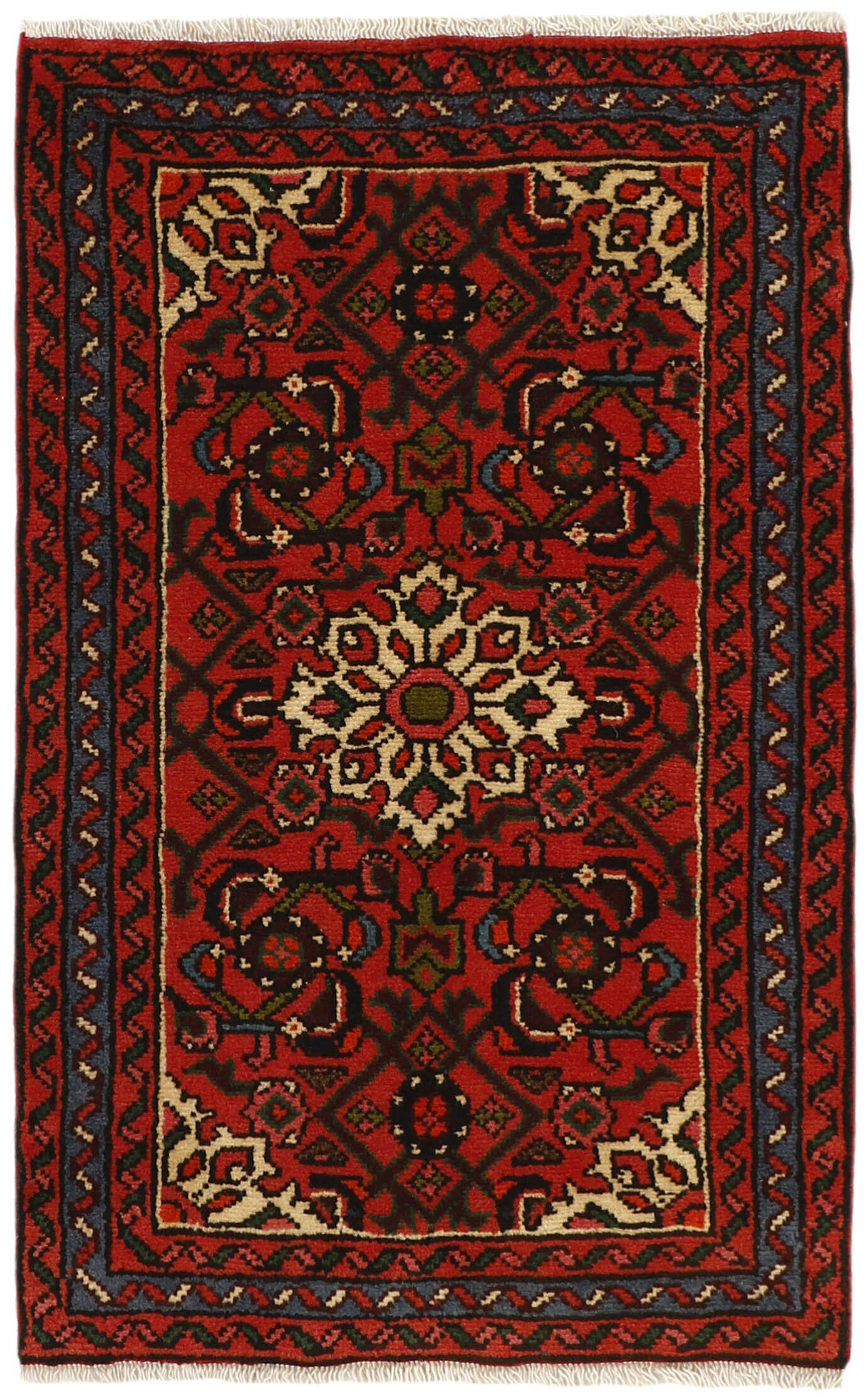 Red traditional persian rug