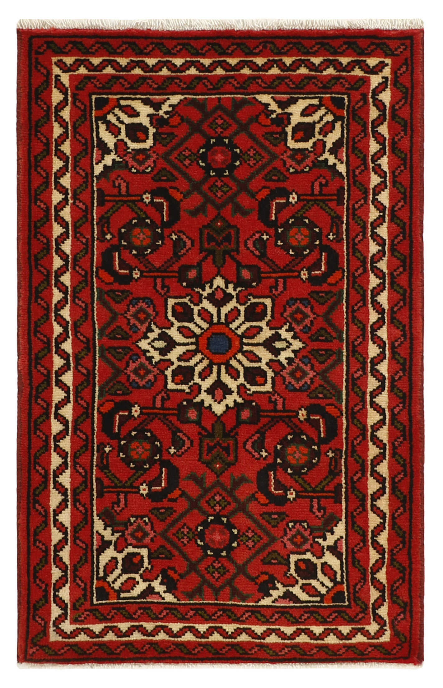 Red traditional persian rug