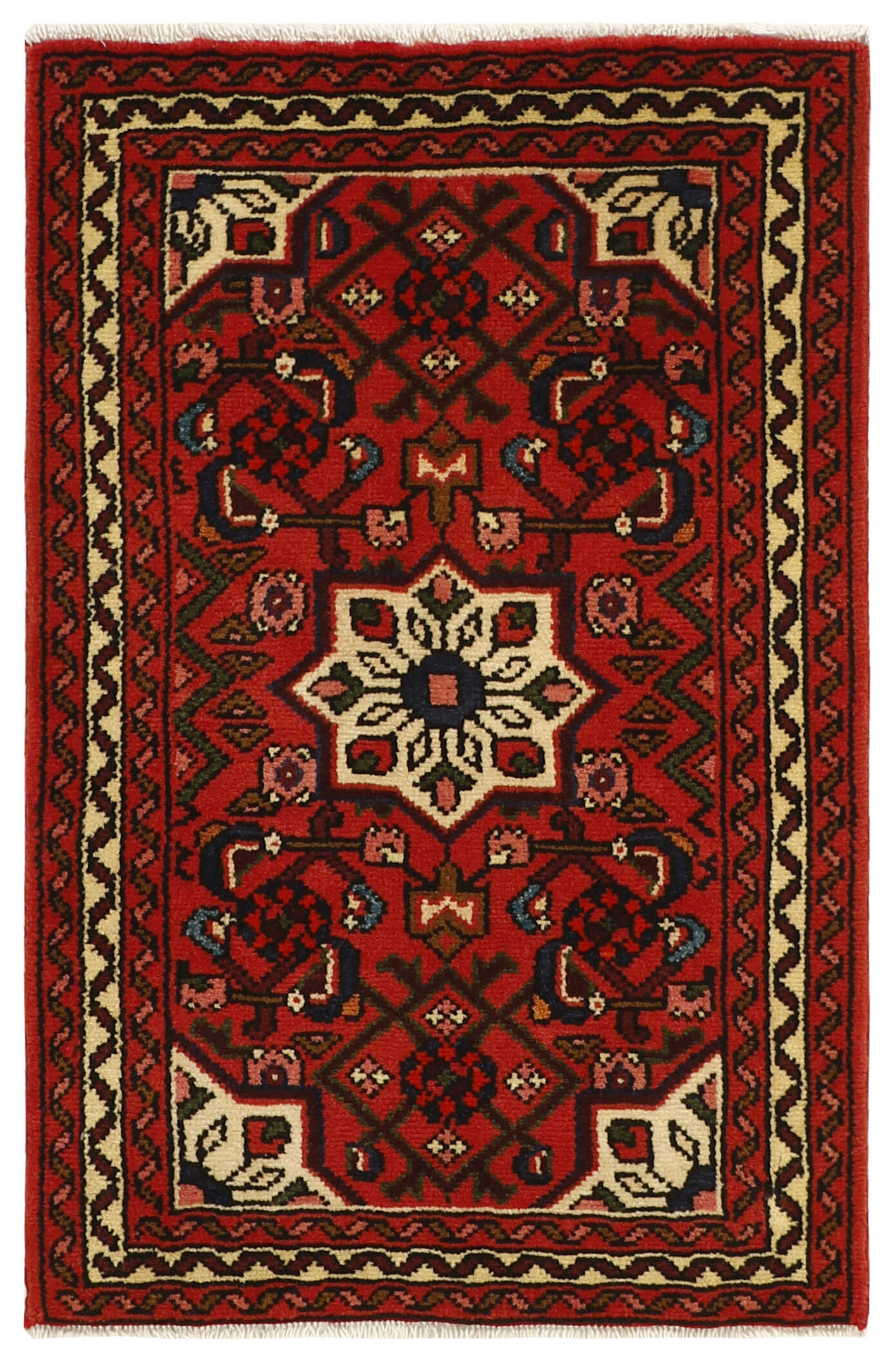 Red traditional persian rug