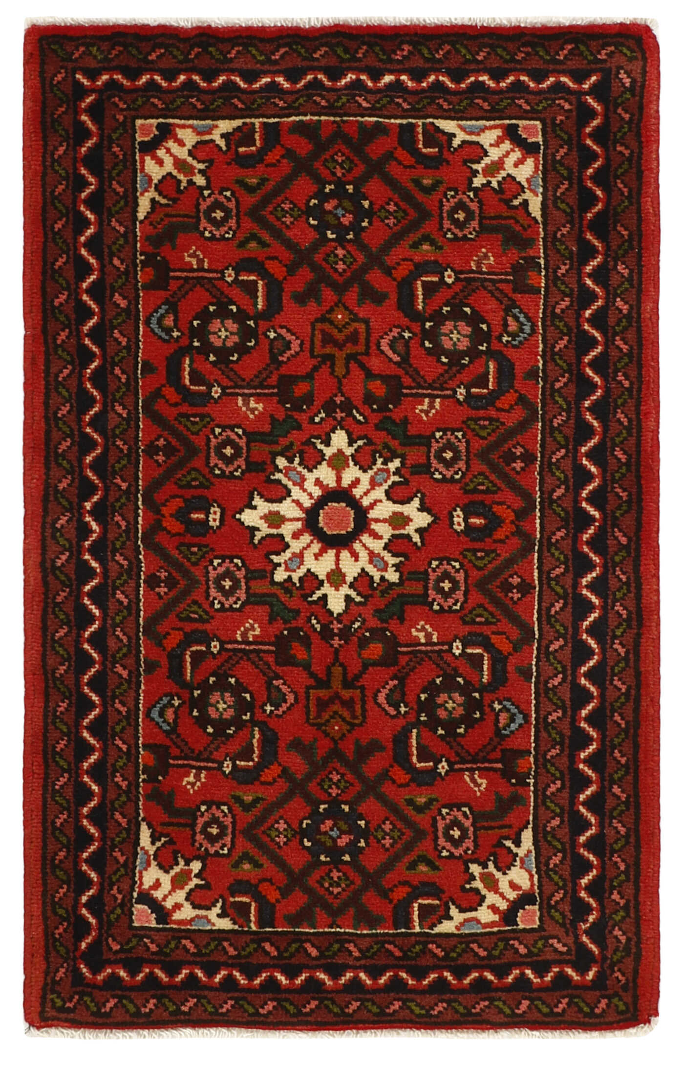 Red traditional persian rug