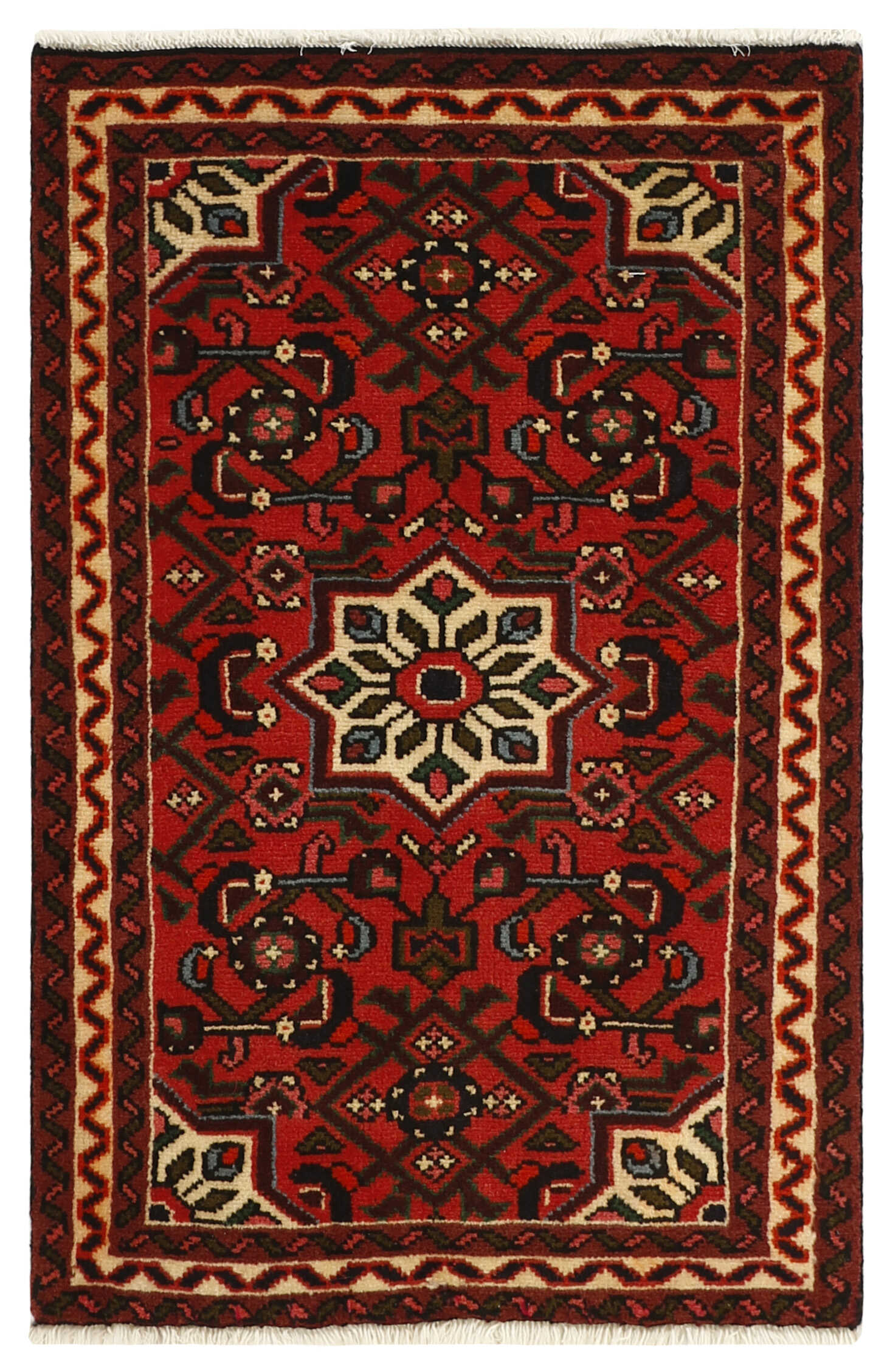 Red traditional persian rug