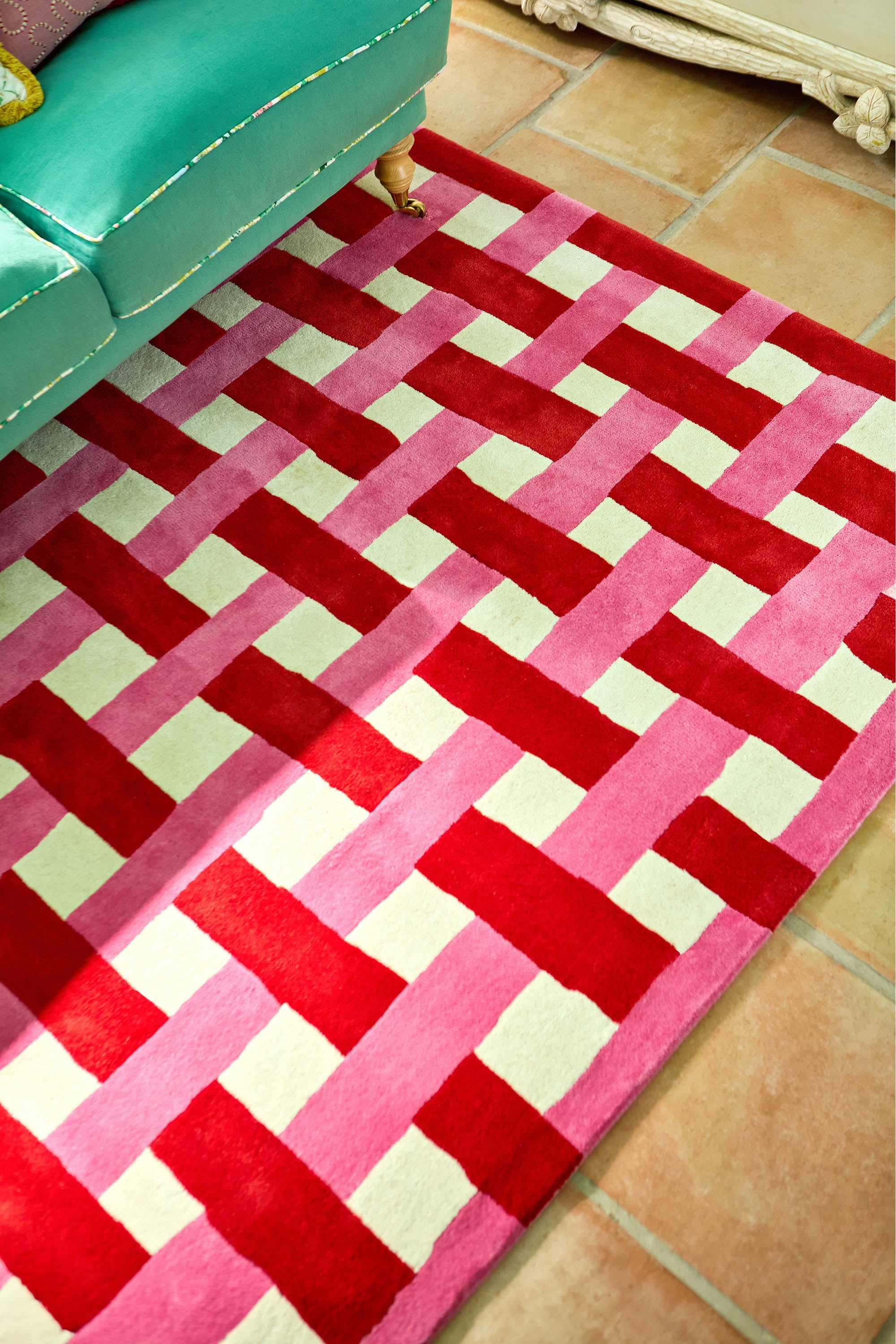 Harlequin Basketweave Coral/Rose 144102