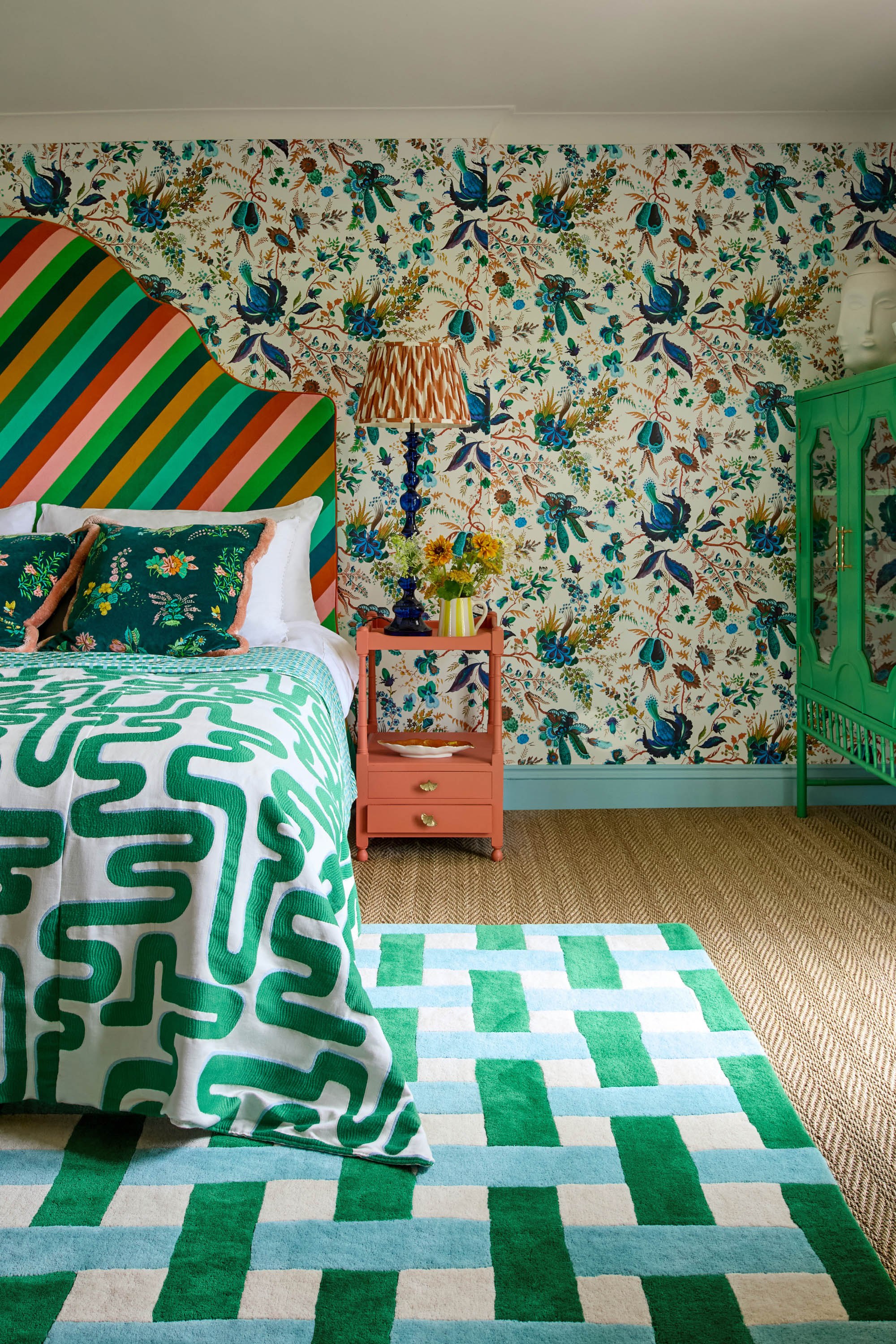 Harlequin Basketweave Emerald/Aquamarine 144107