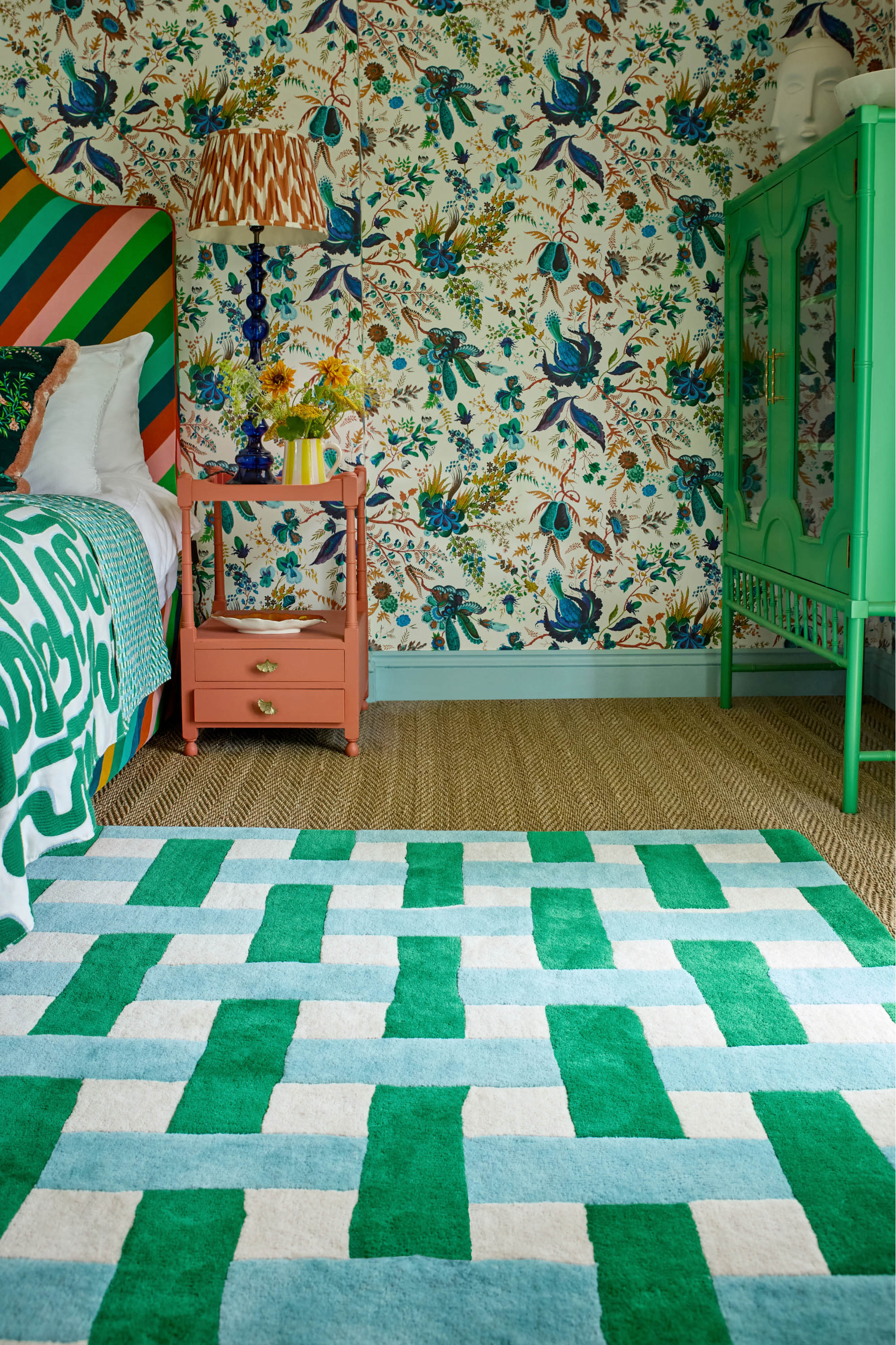 Harlequin Basketweave Emerald/Aquamarine 144107