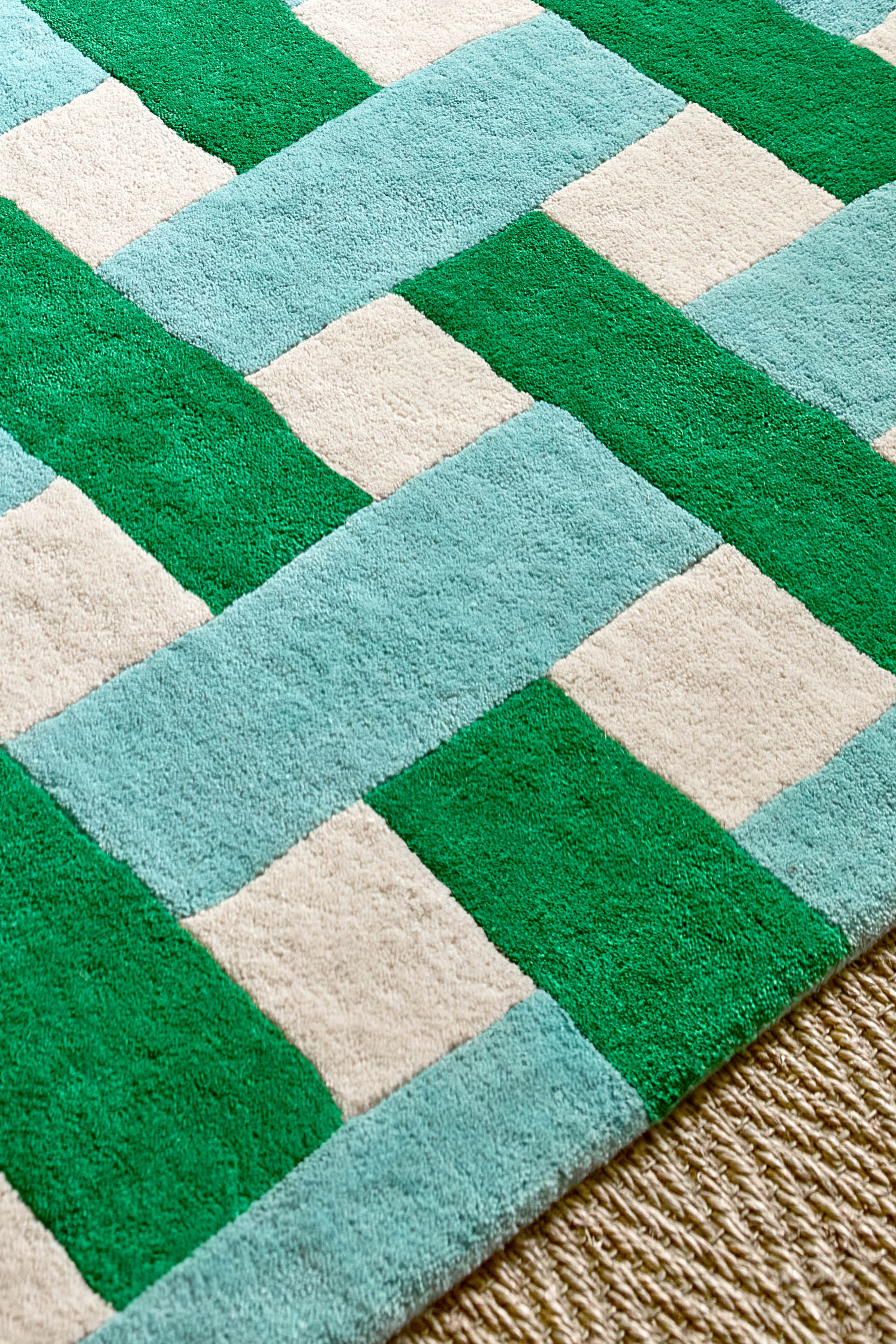 Harlequin Basketweave Emerald/Aquamarine 144107
