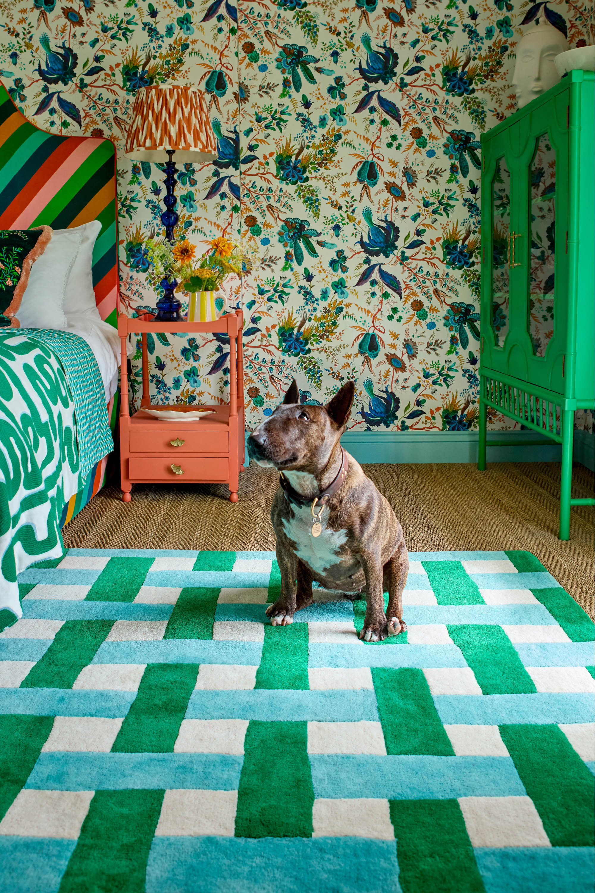 Harlequin Basketweave Emerald/Aquamarine 144107