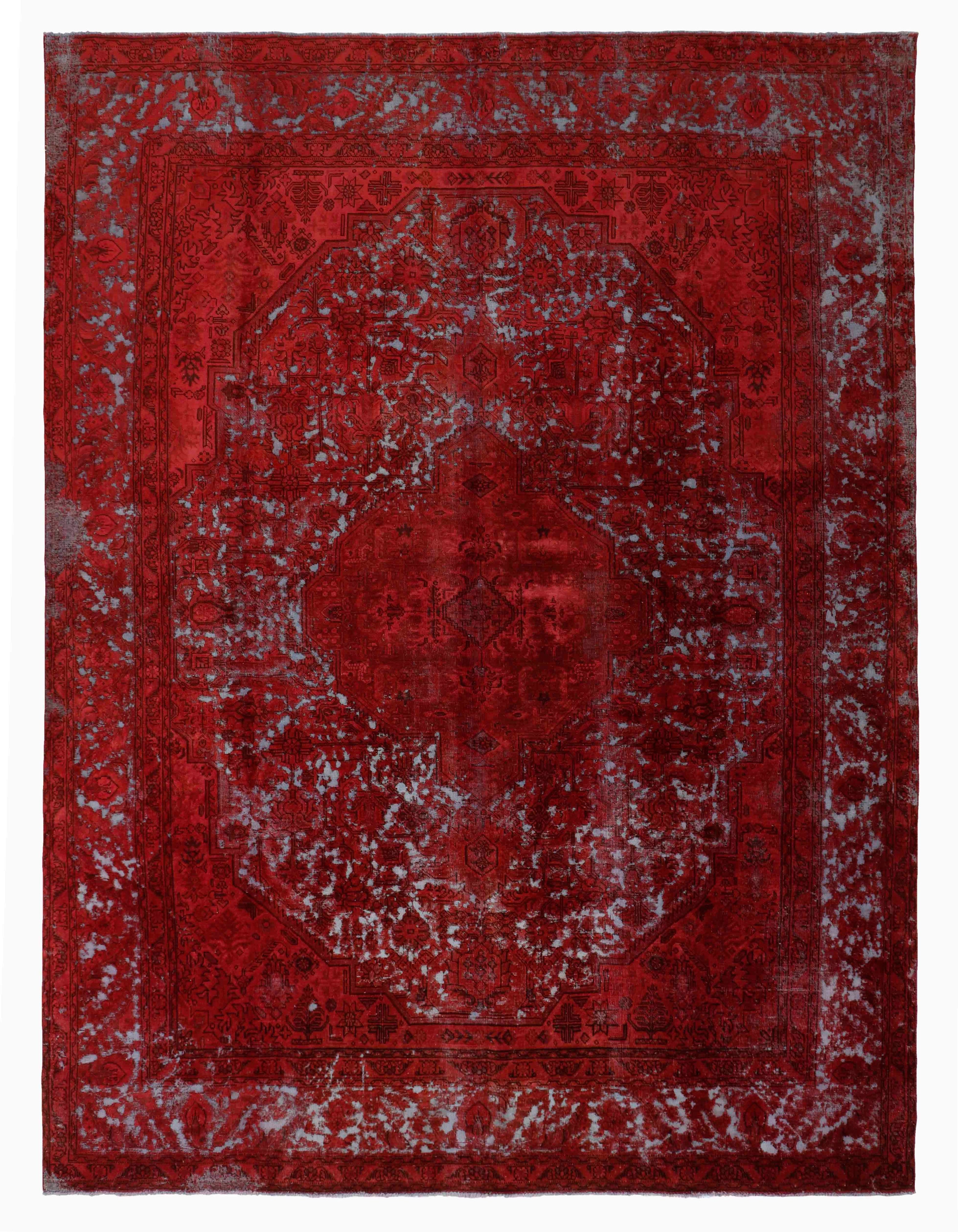red vintage persian rug