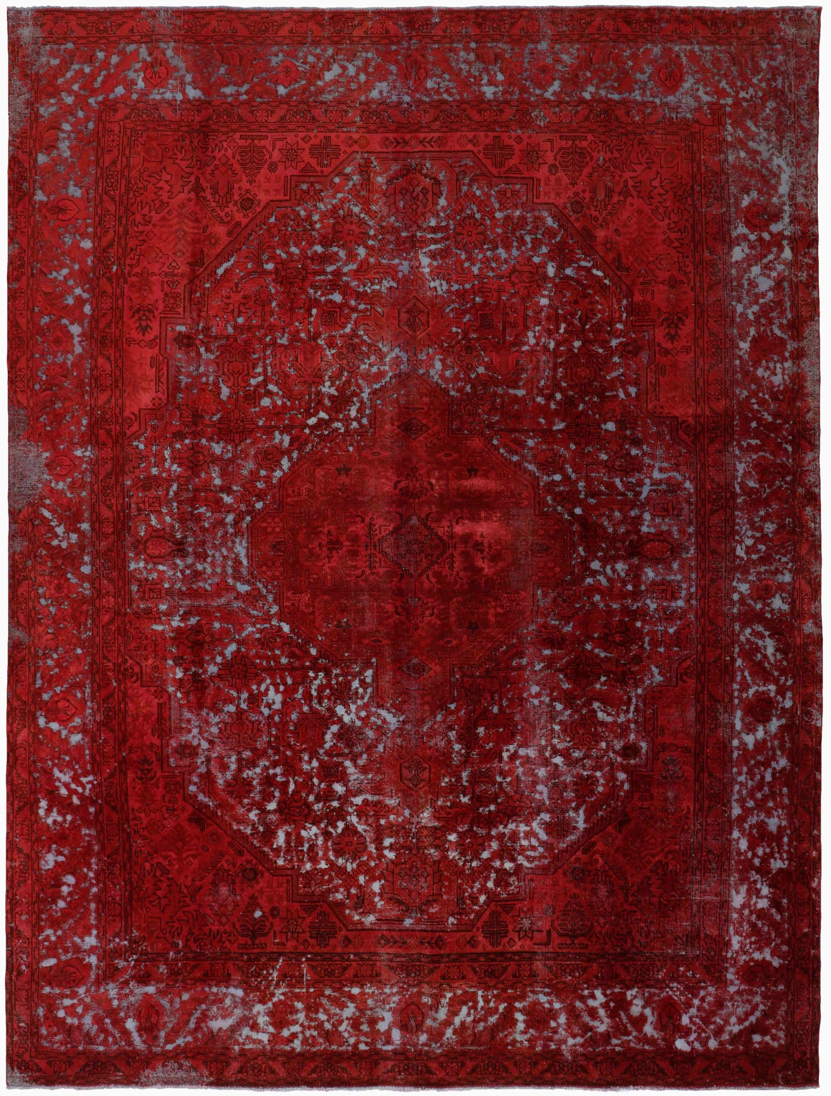 red vintage persian rug