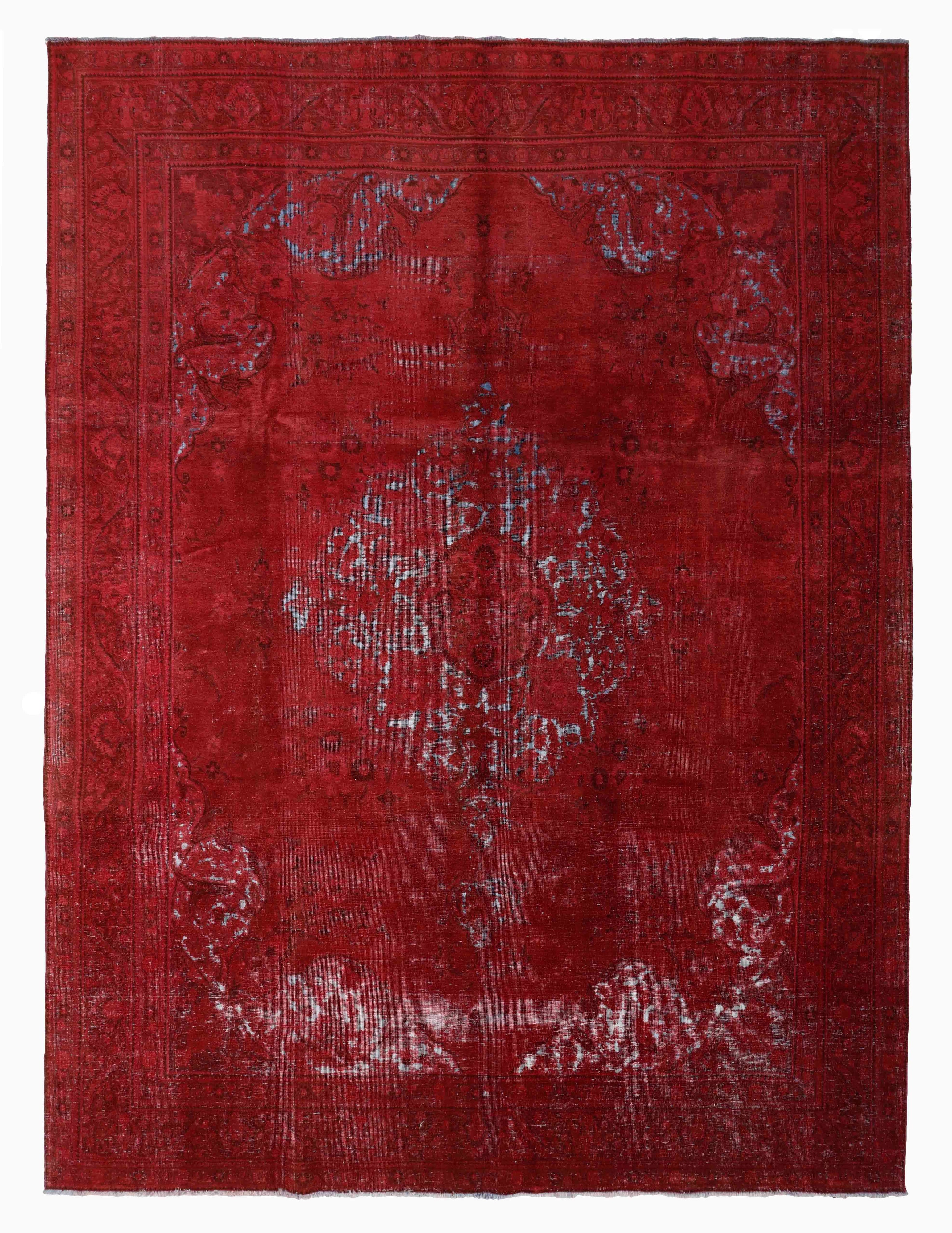 red vintage persian rug