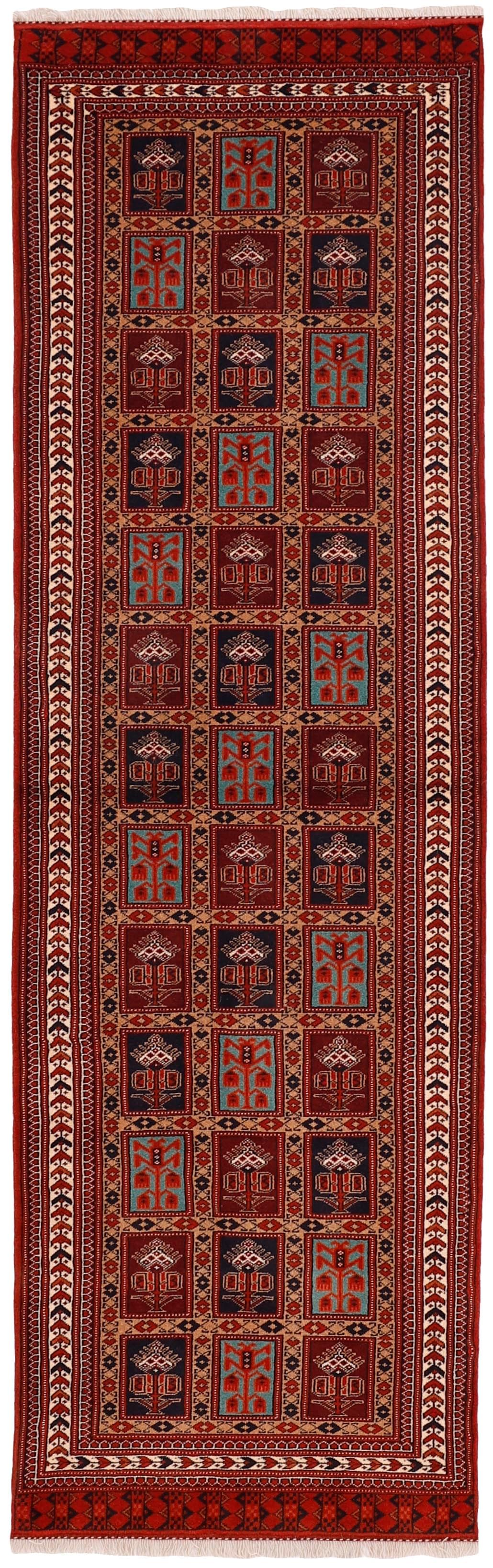 authentic red and black persian runner