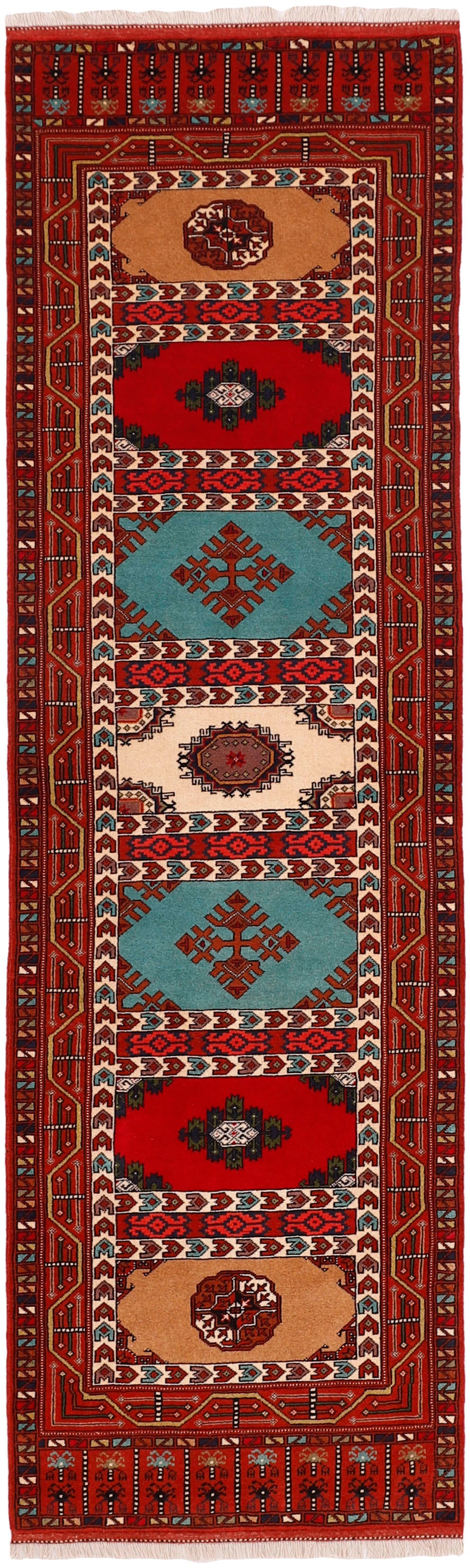 authentic red and black persian runner