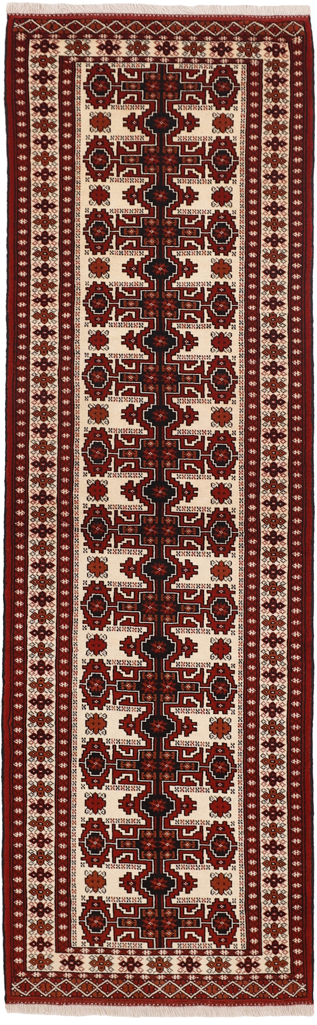 authentic red and black persian runner