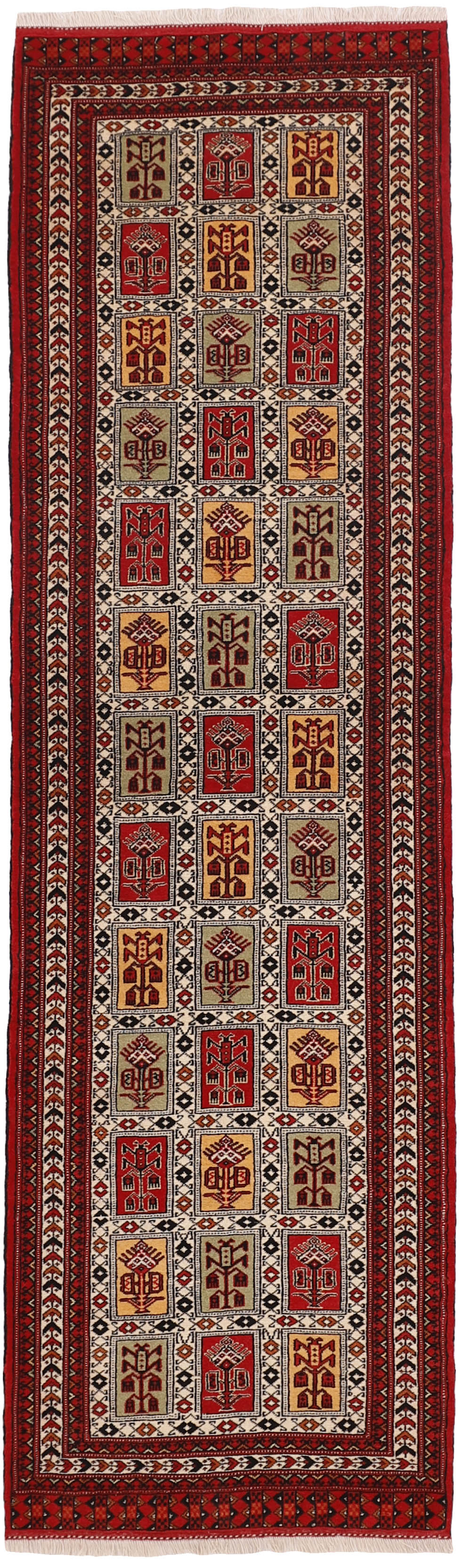 authentic red and black persian runner