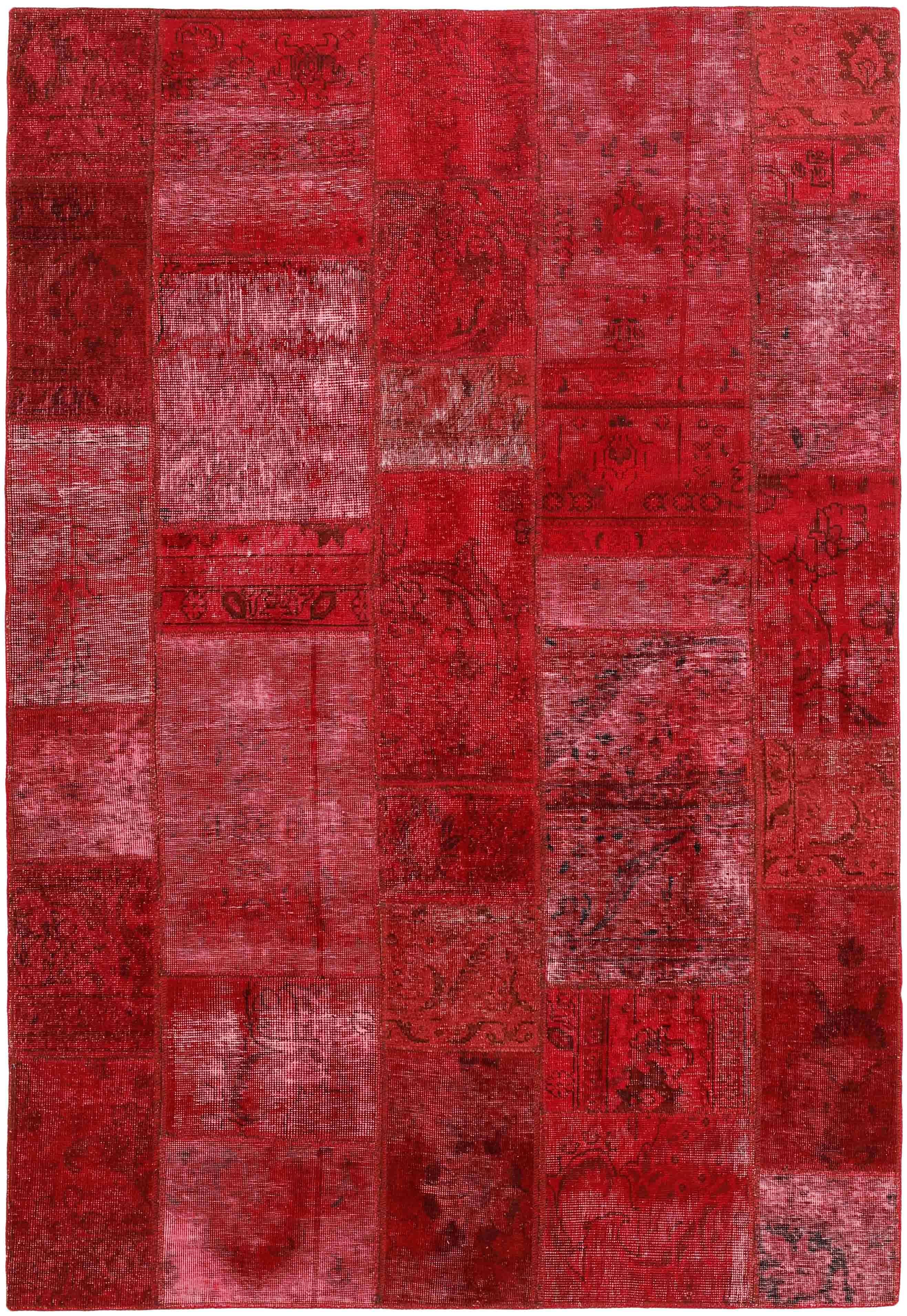 Authentic pink patchwork persian rug