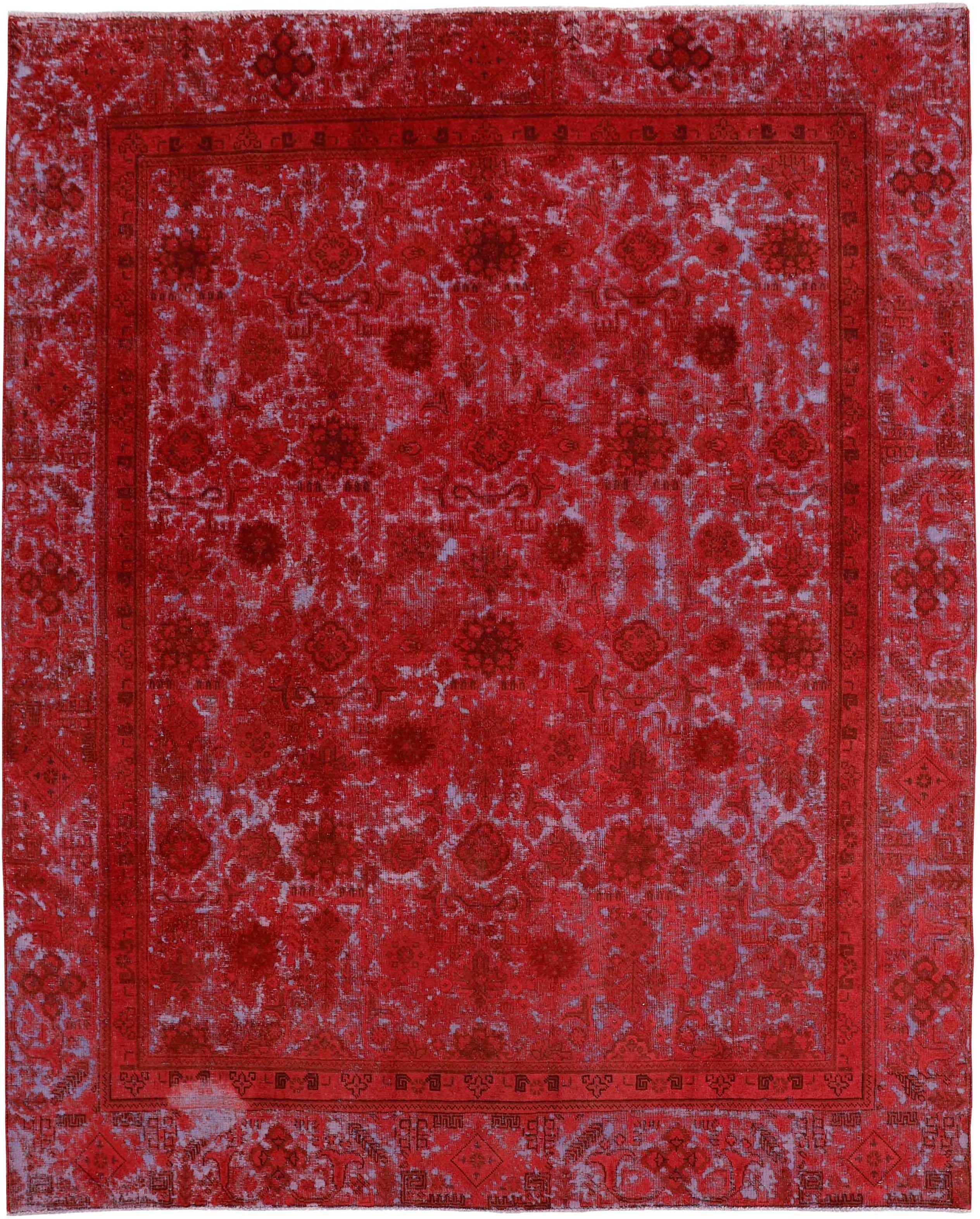 red vintage persian rug