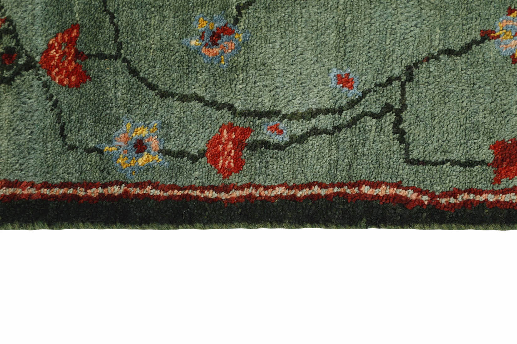 multicoloured Persian rug with tribal geometric design
