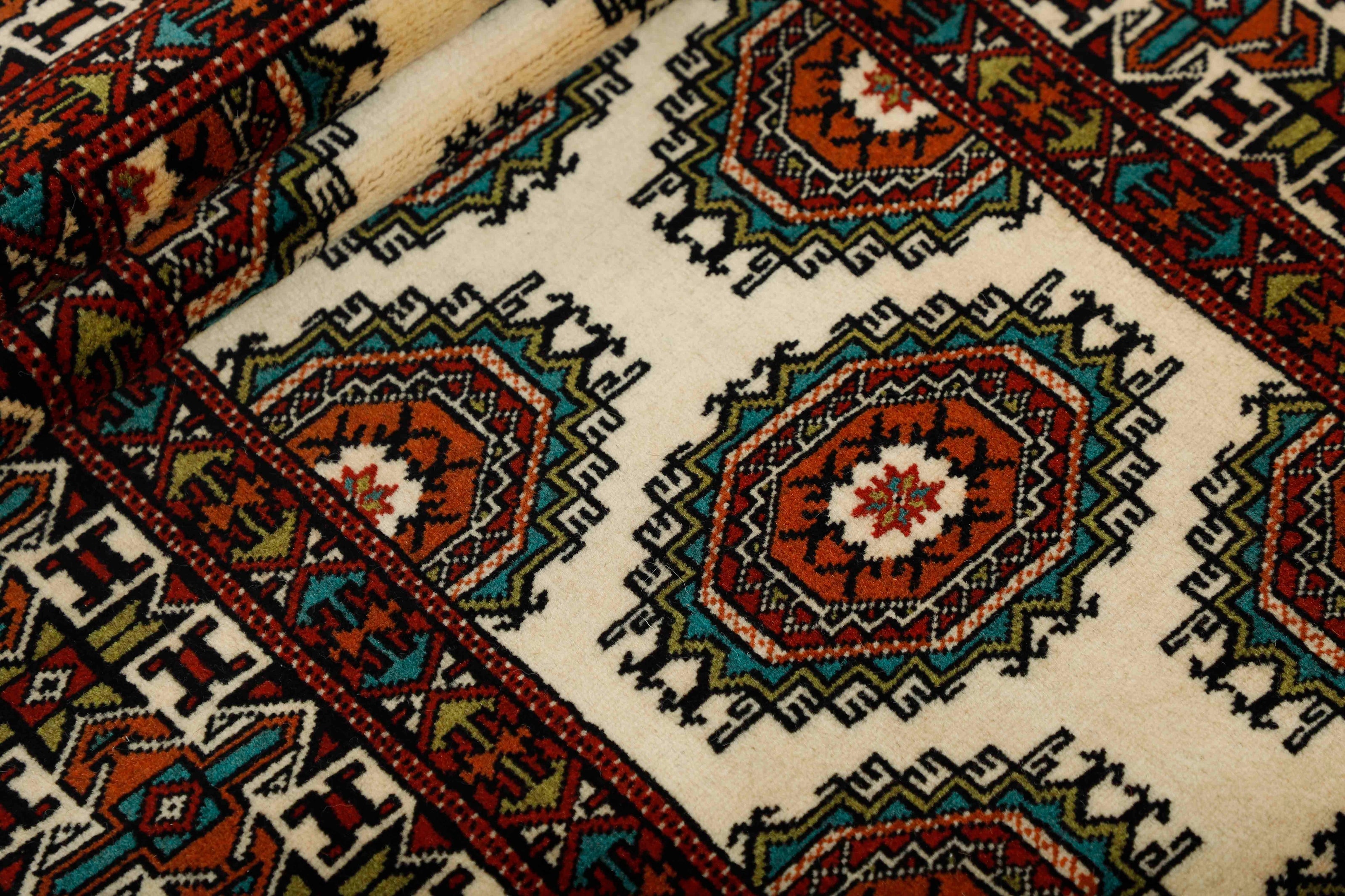blue and black persian runner