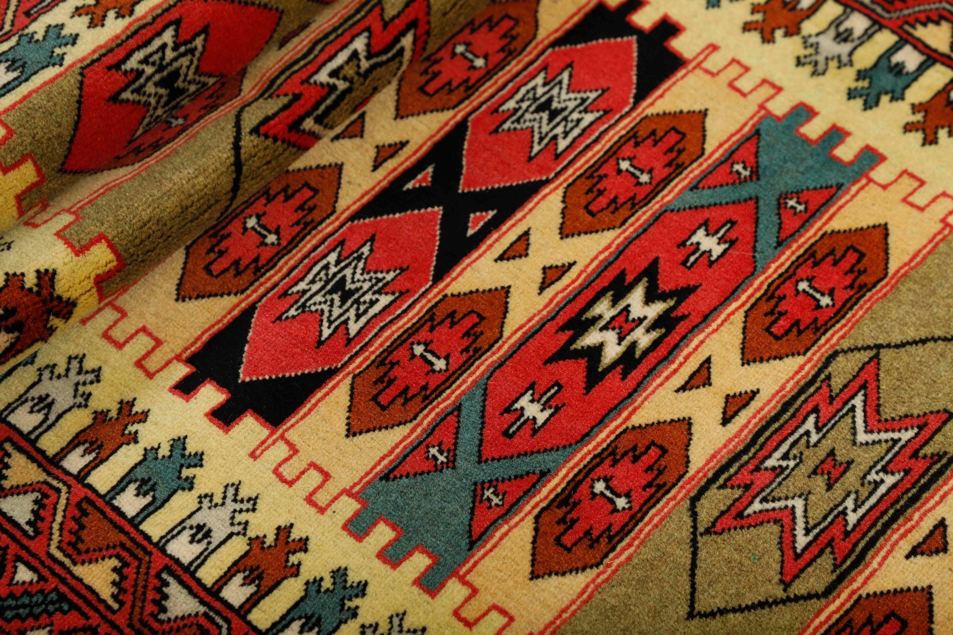 blue and black persian runner