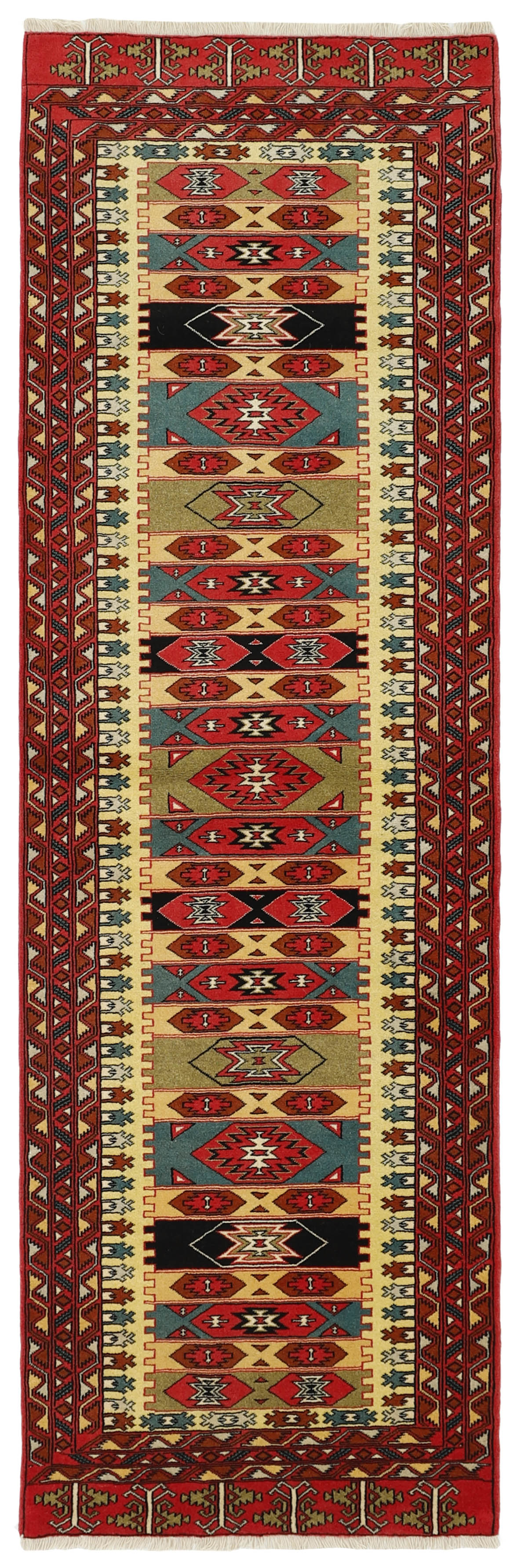 authentic red, blue and black persian runner