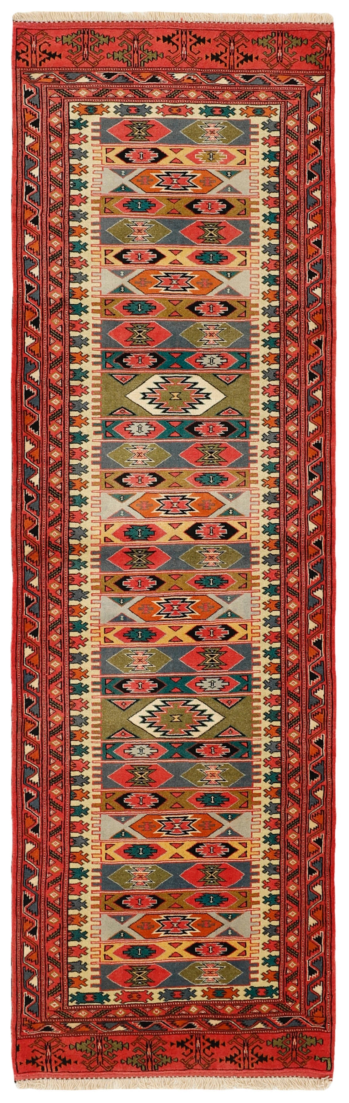 blue and black persian runner