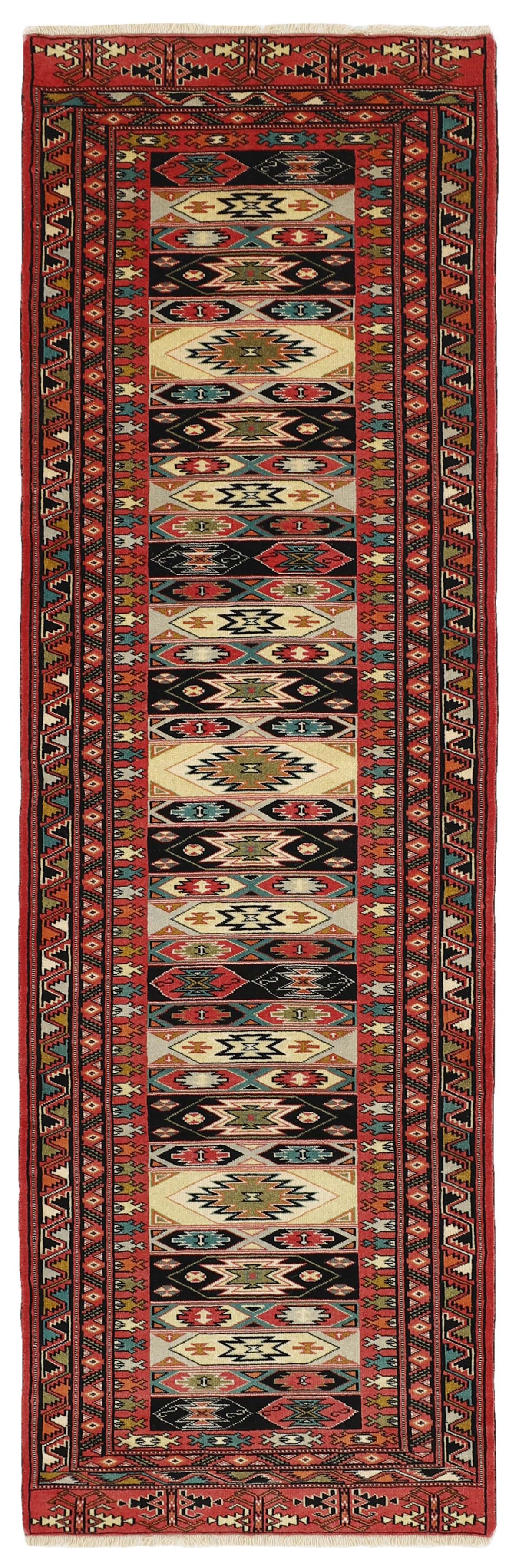 authentic blue, red and black persian runner