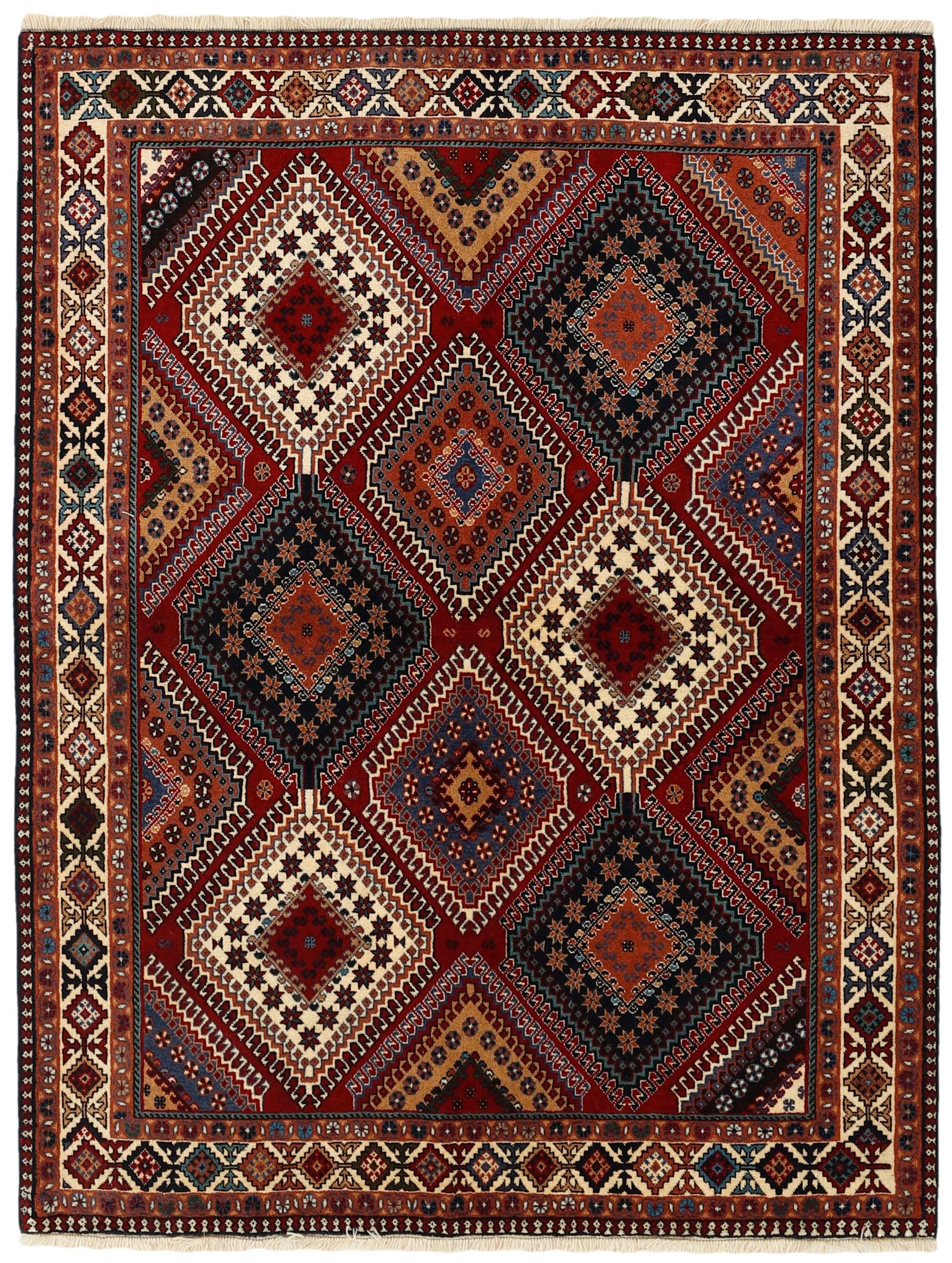 multicolour authentic persian rug with a traditional design