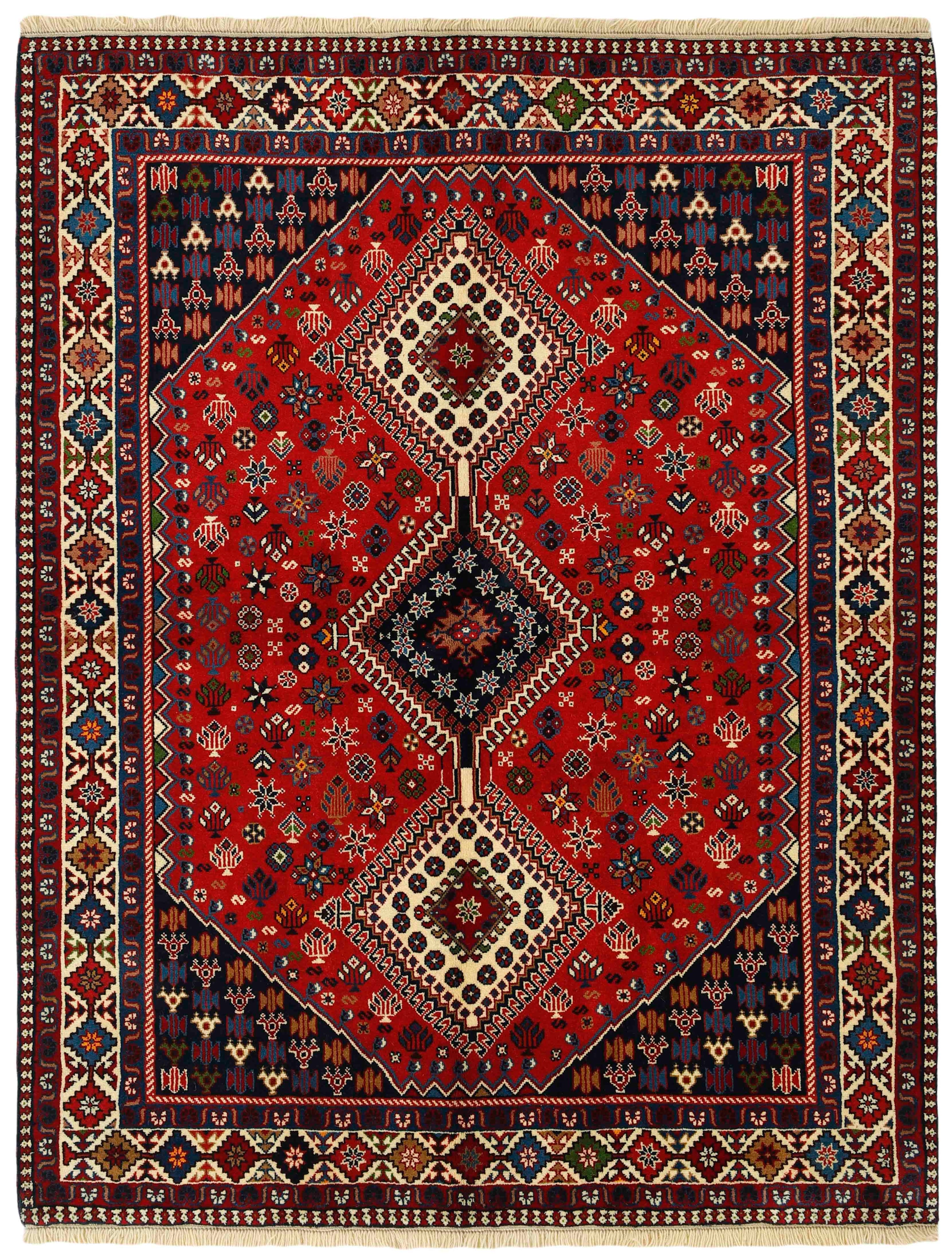 multicolour authentic persian rug with a traditional design