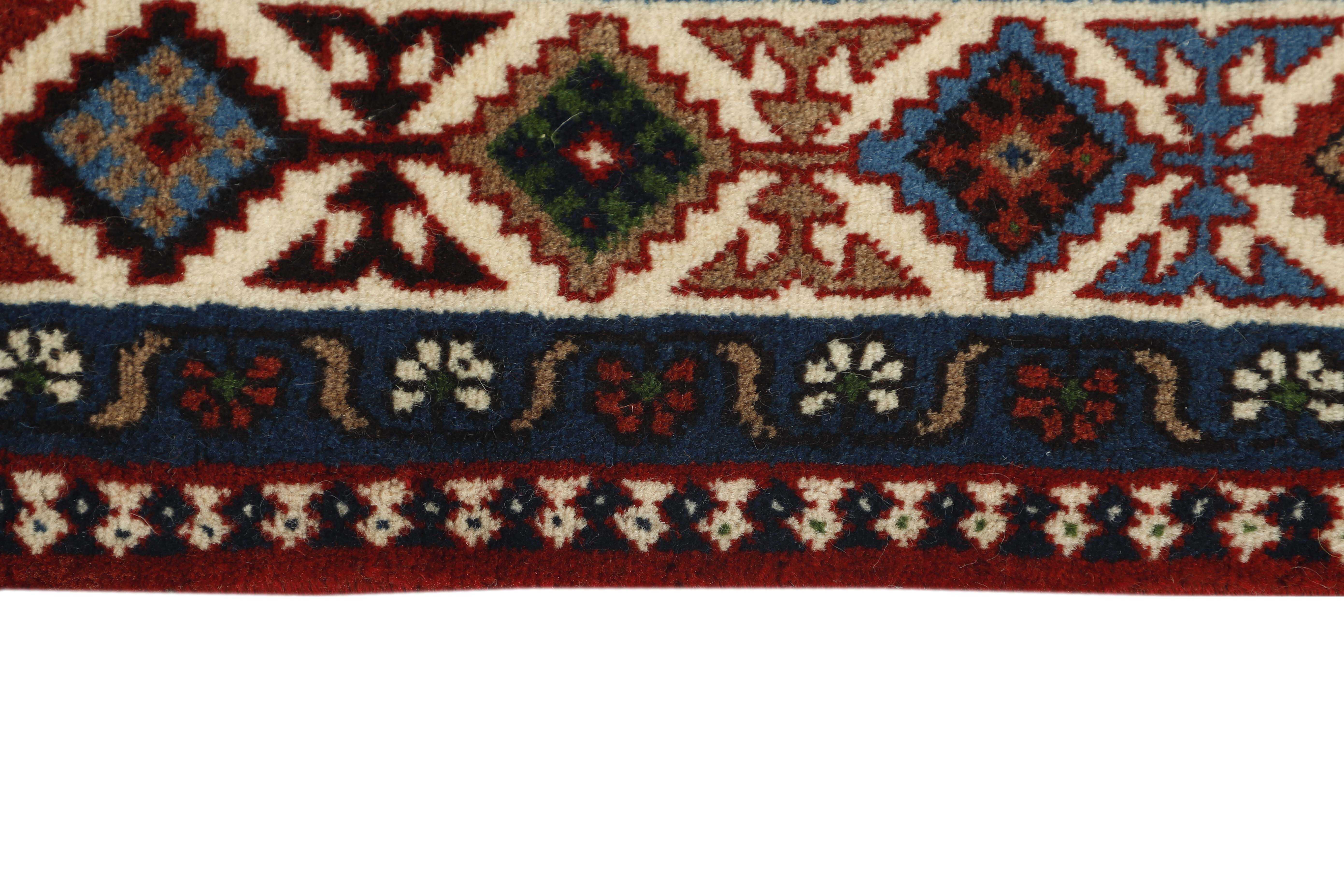 multicolour authentic persian rug with a traditional design