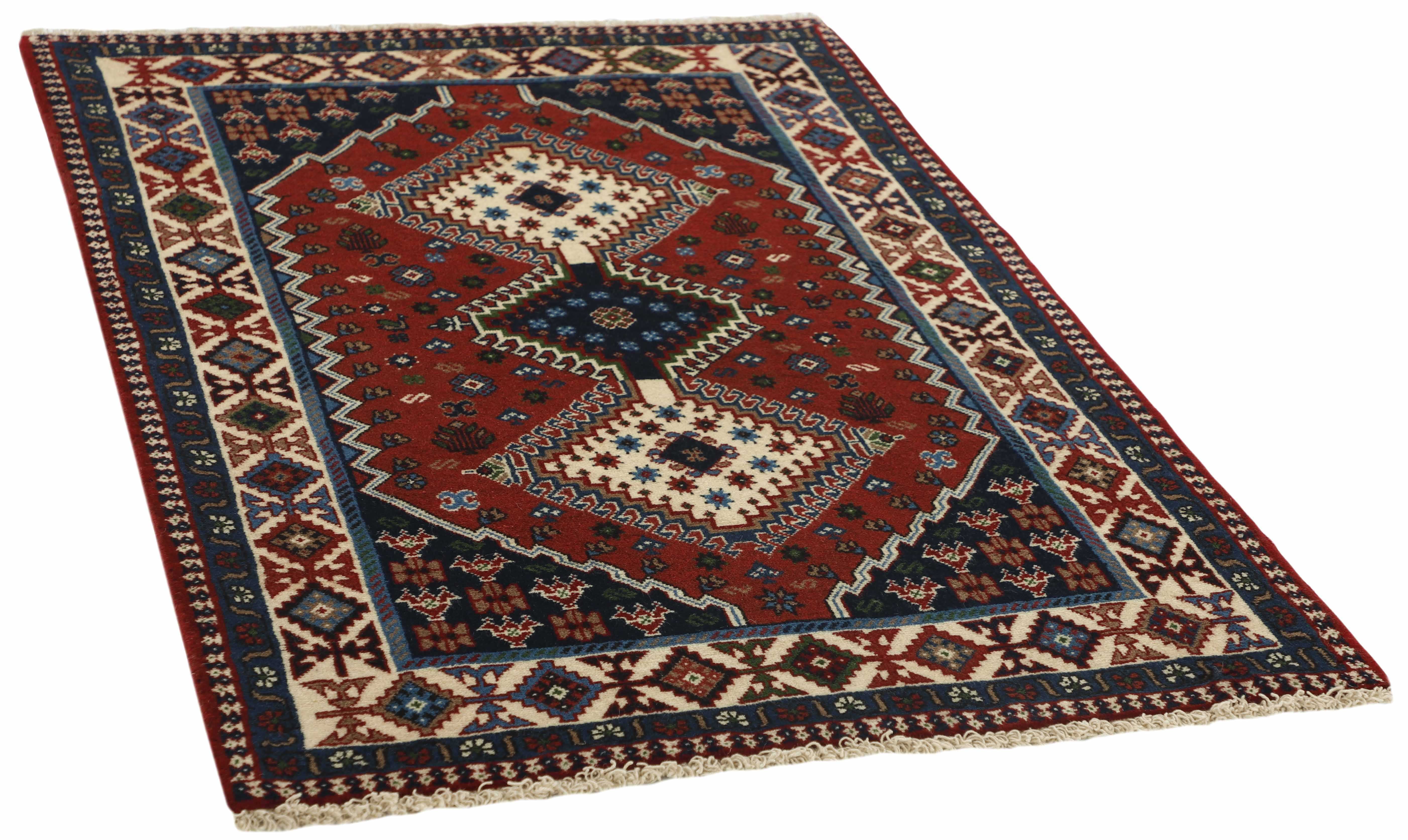 multicolour authentic persian rug with a traditional design