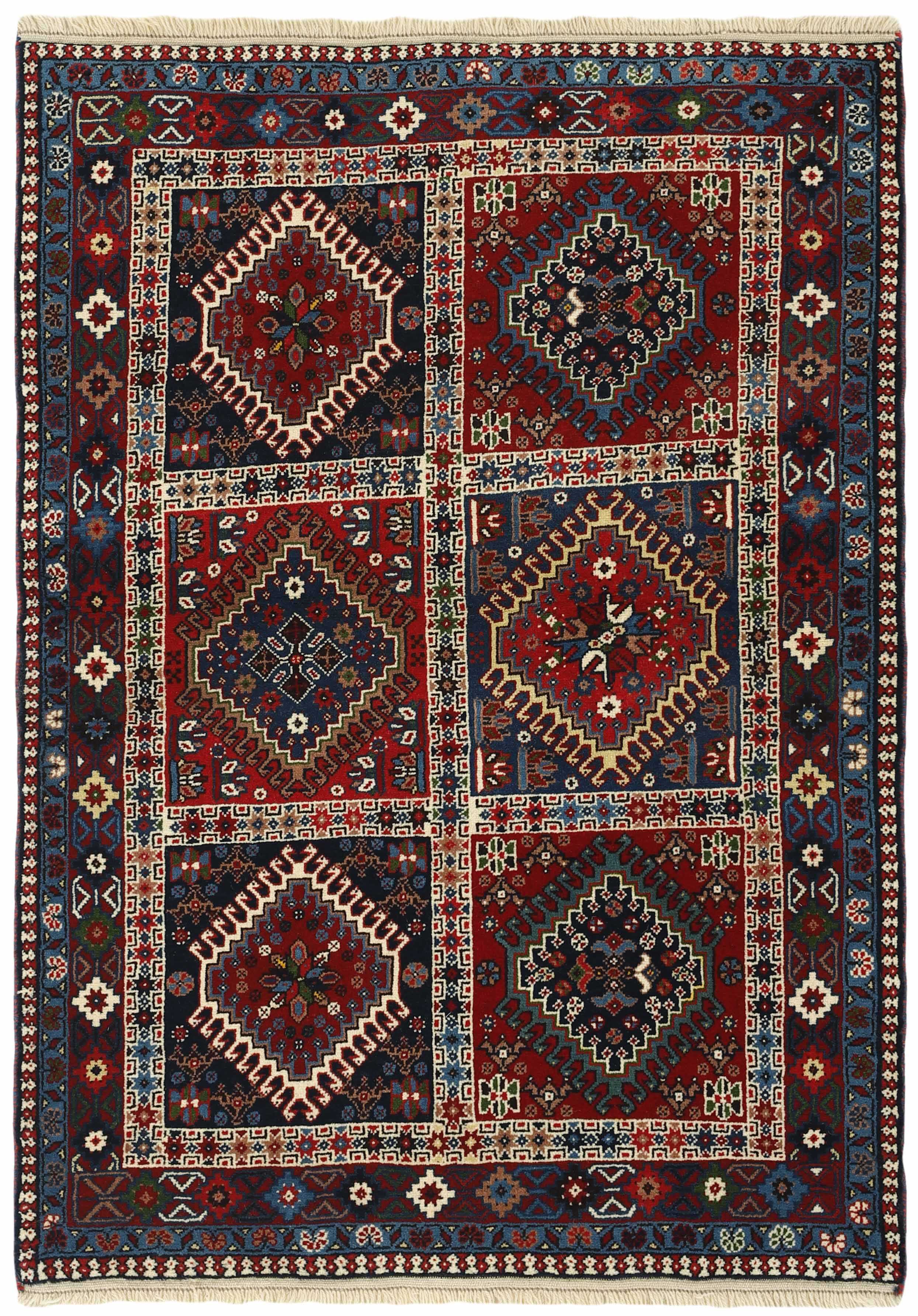 multicolour authentic persian rug with a traditional design