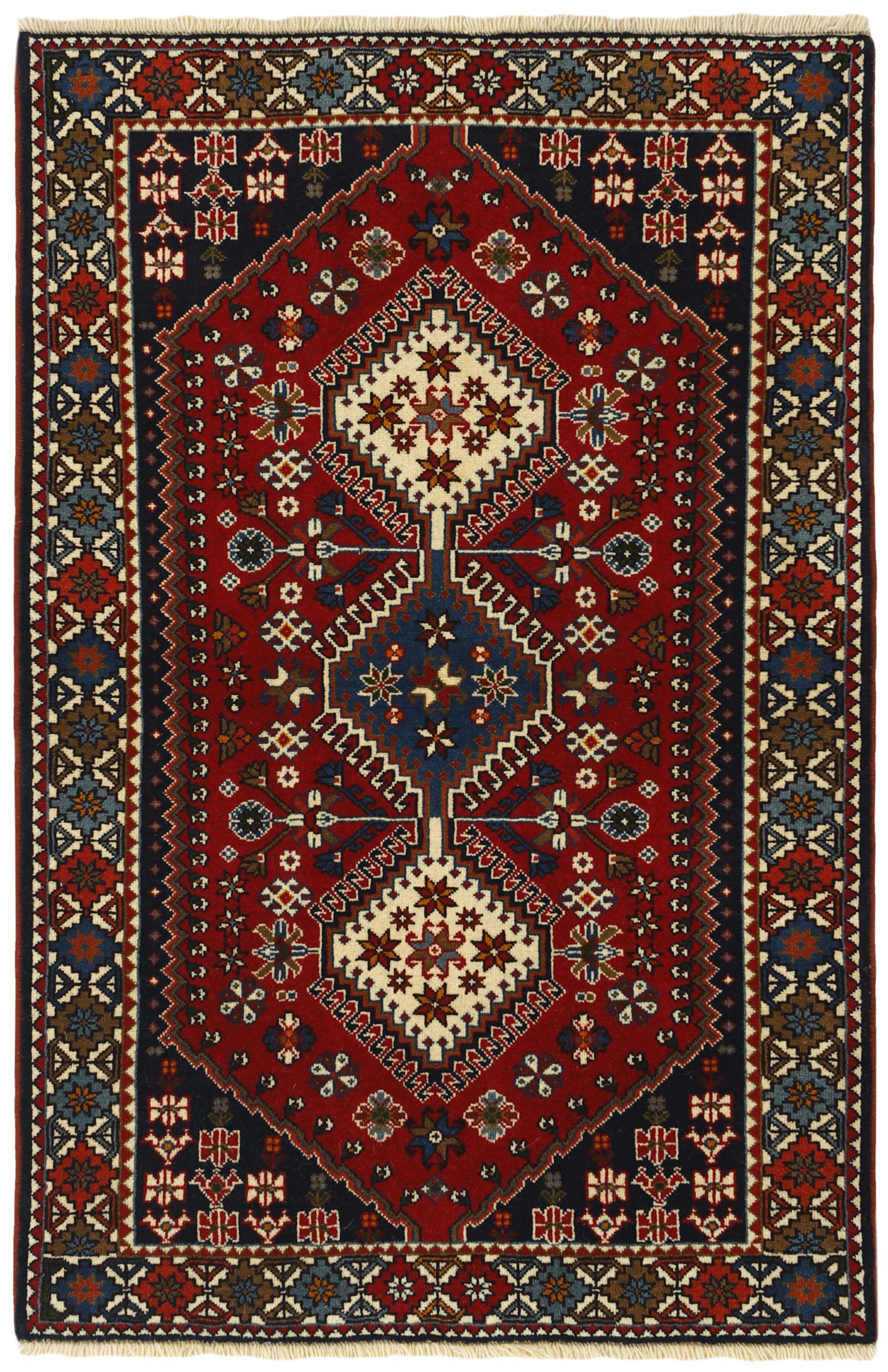 multicolour authentic persian rug with a traditional design