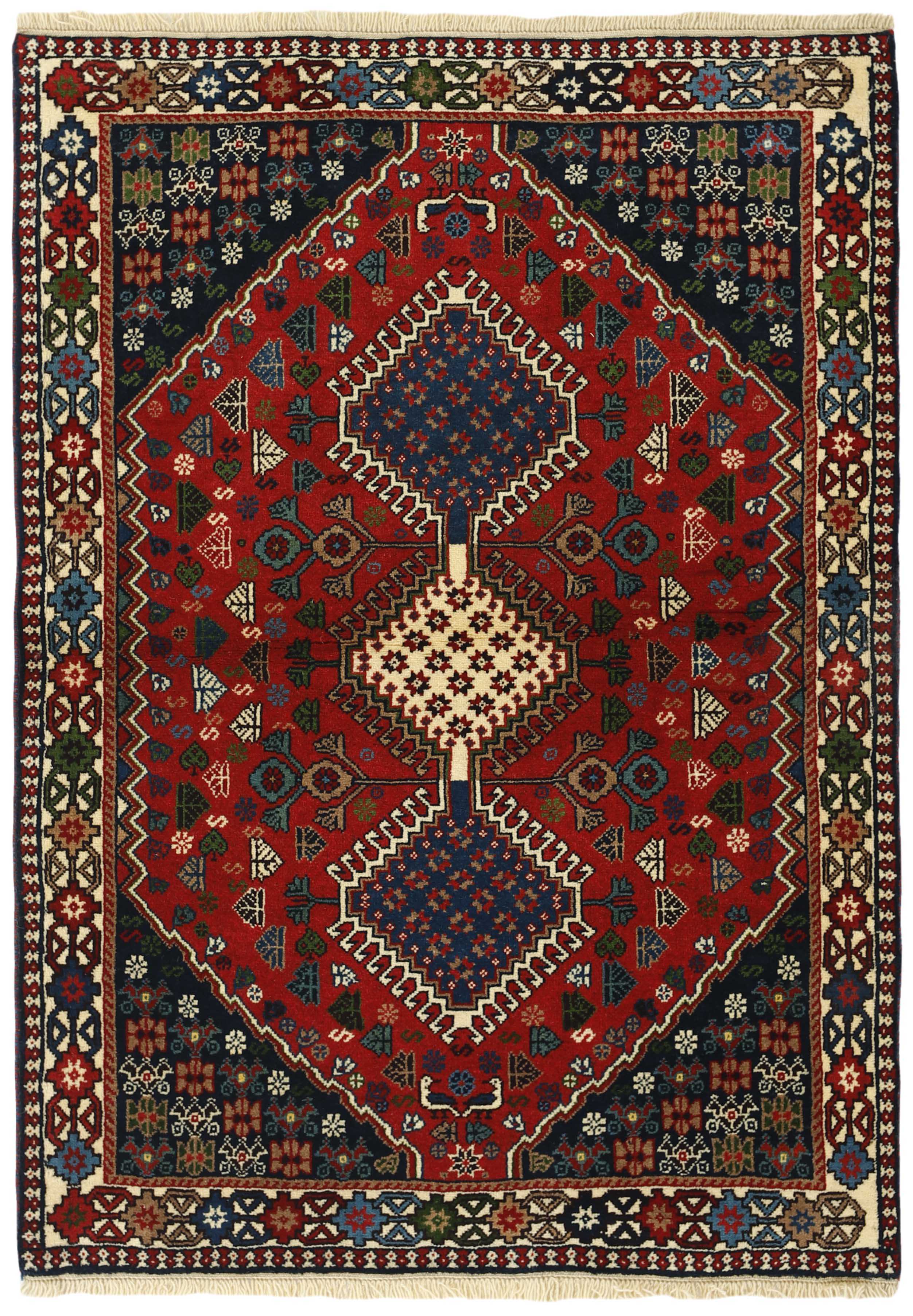 multicolour authentic persian rug with a traditional design