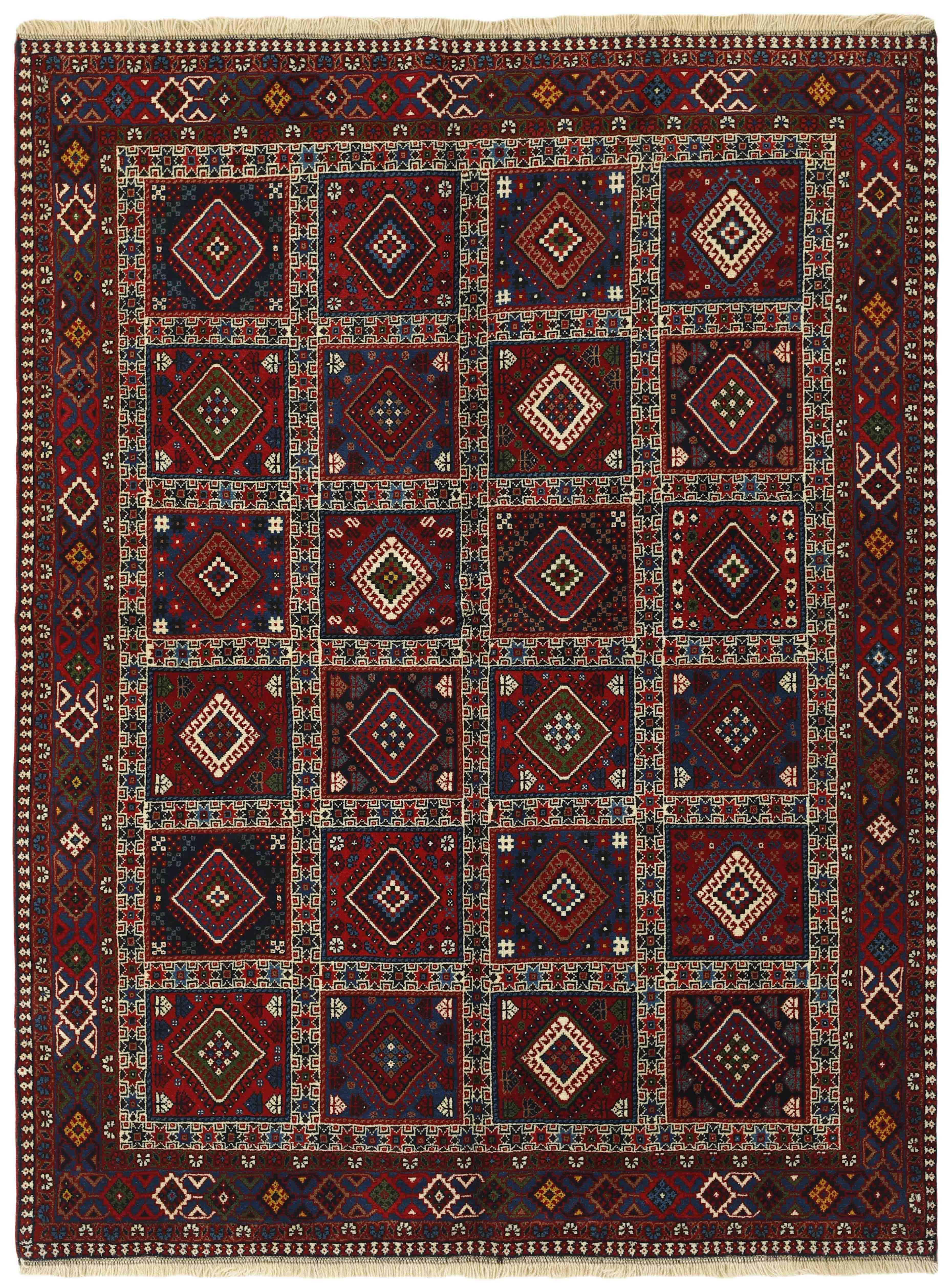 multicolour authentic persian rug with a traditional design