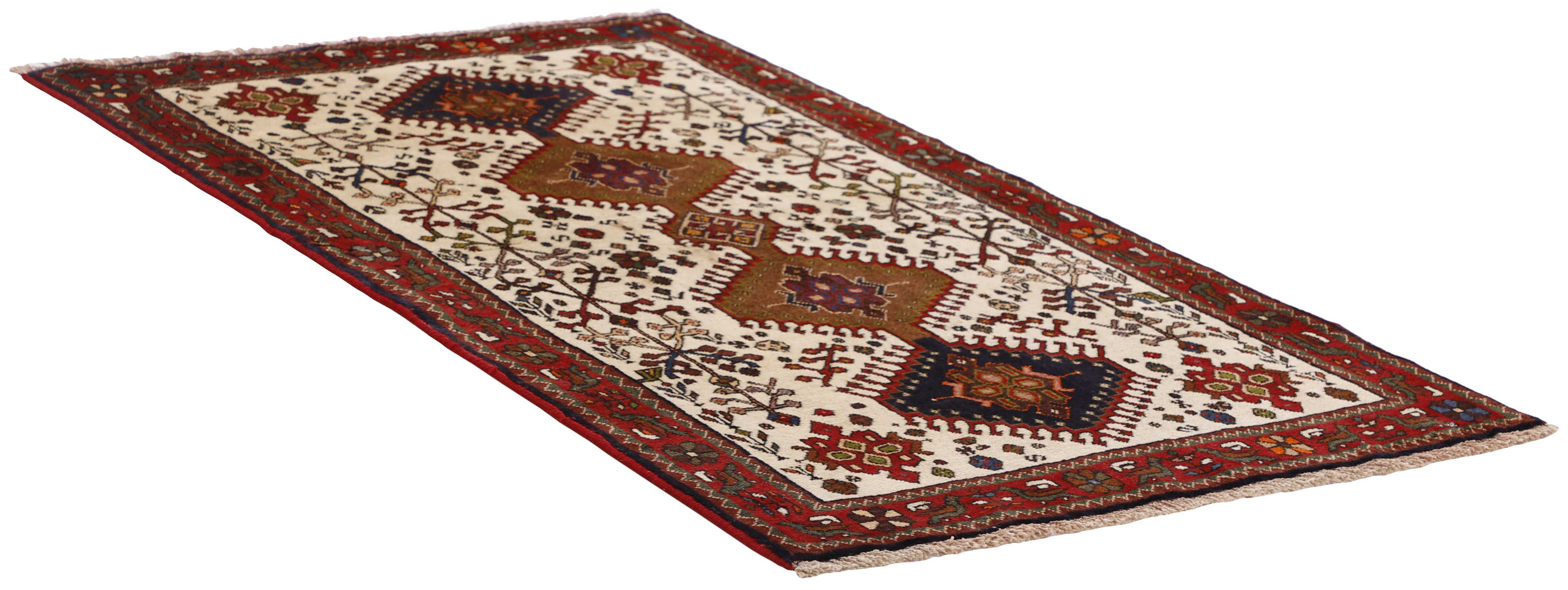 red and black persian rug with geometric design