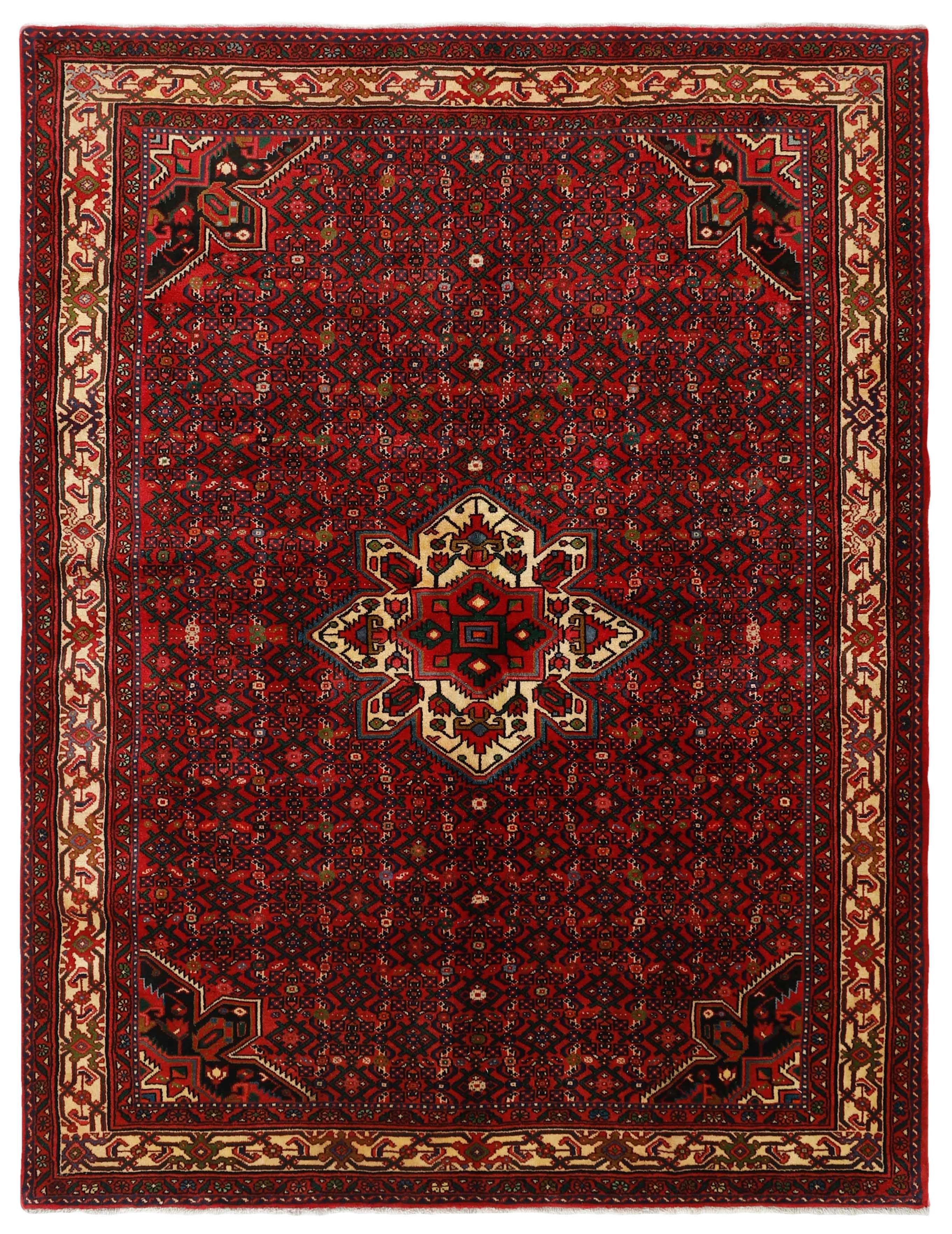 Red traditional persian rug