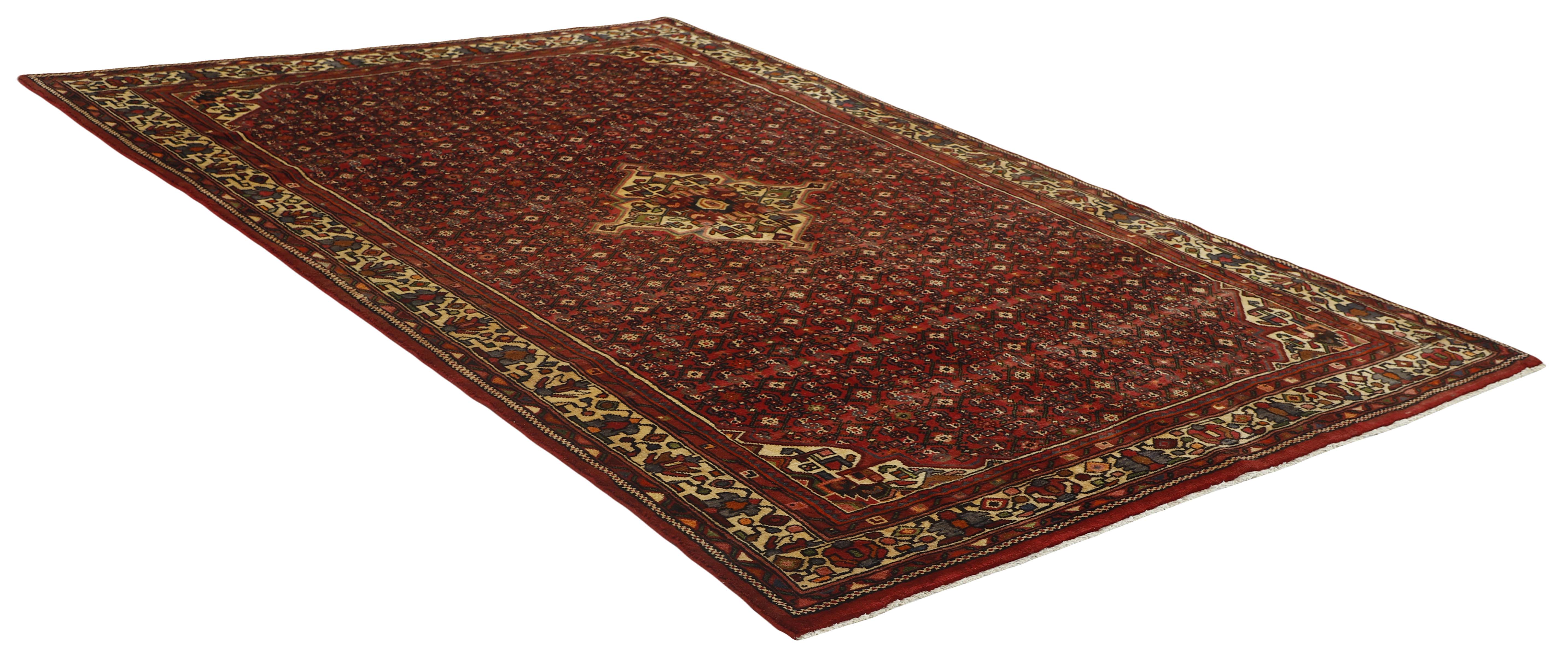 Red traditional persian rug