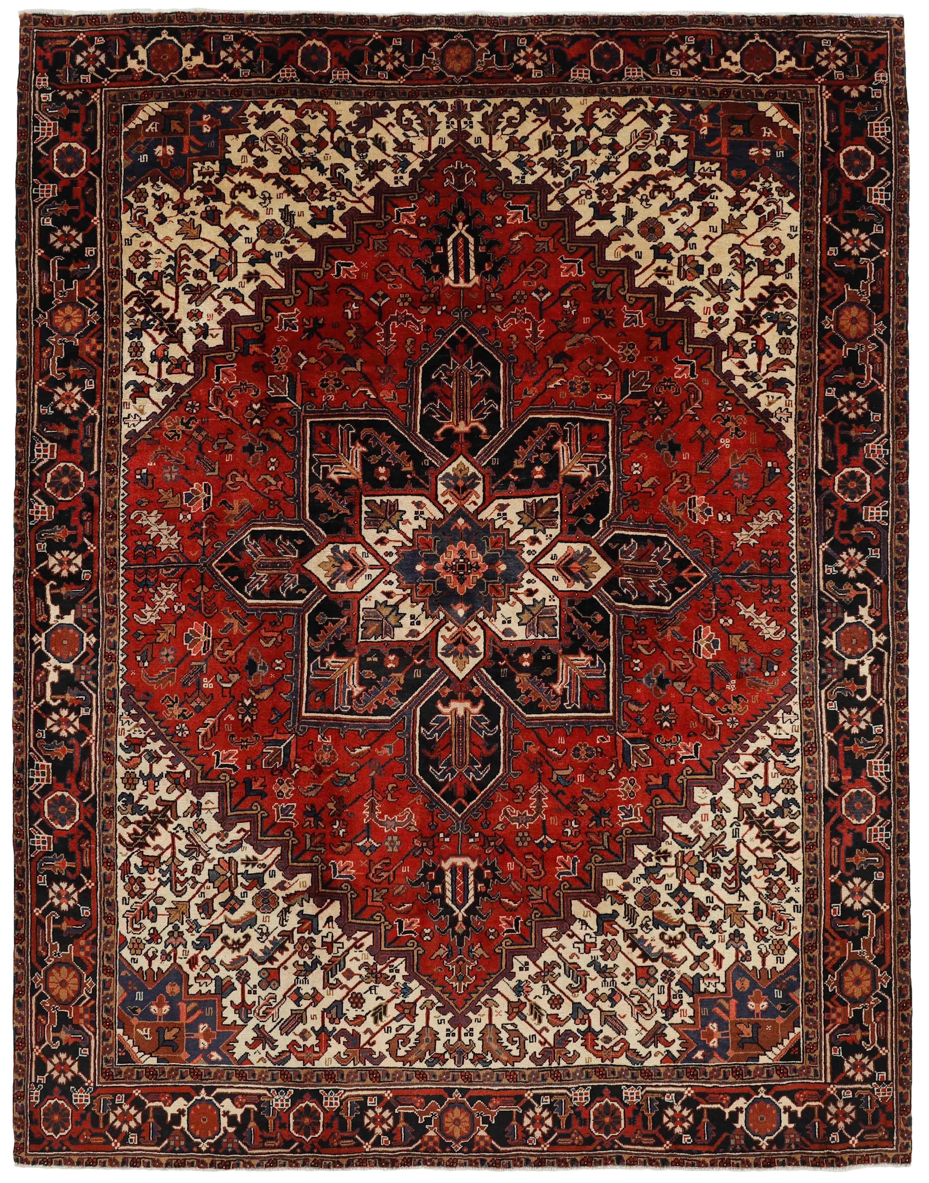 Red traditional persian rug