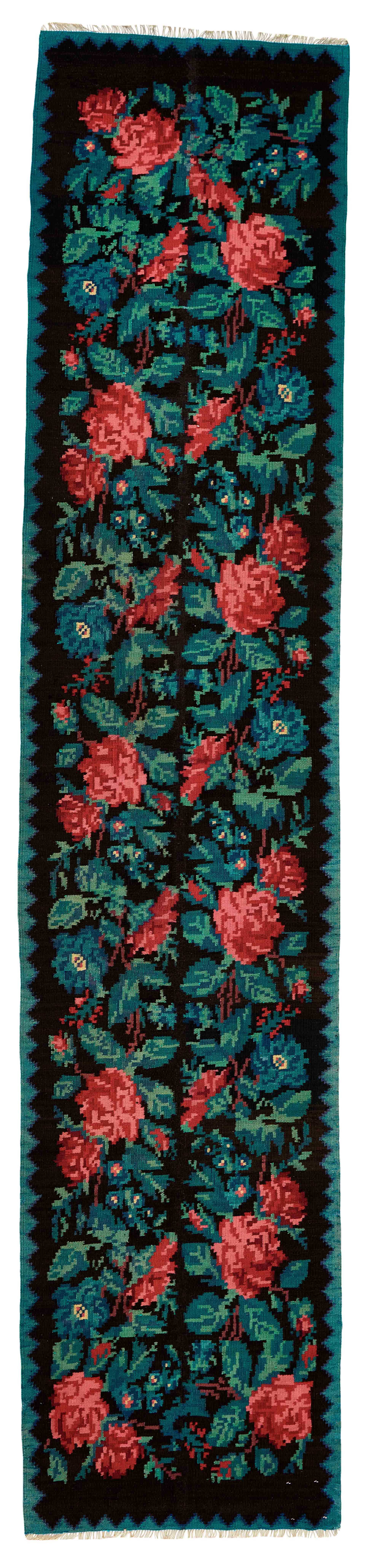 Rose Kilim Old Runner