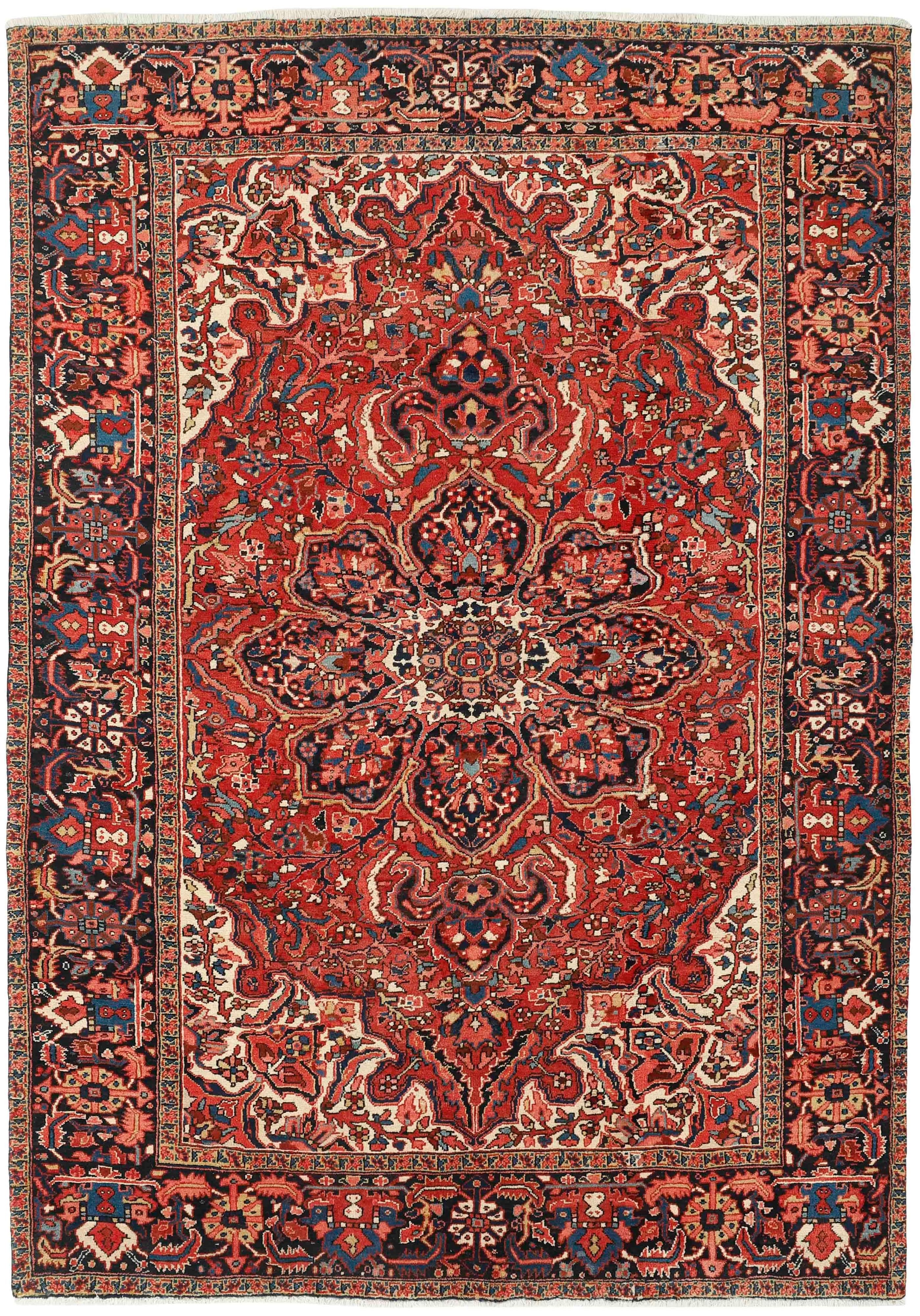 Red traditional persian rug