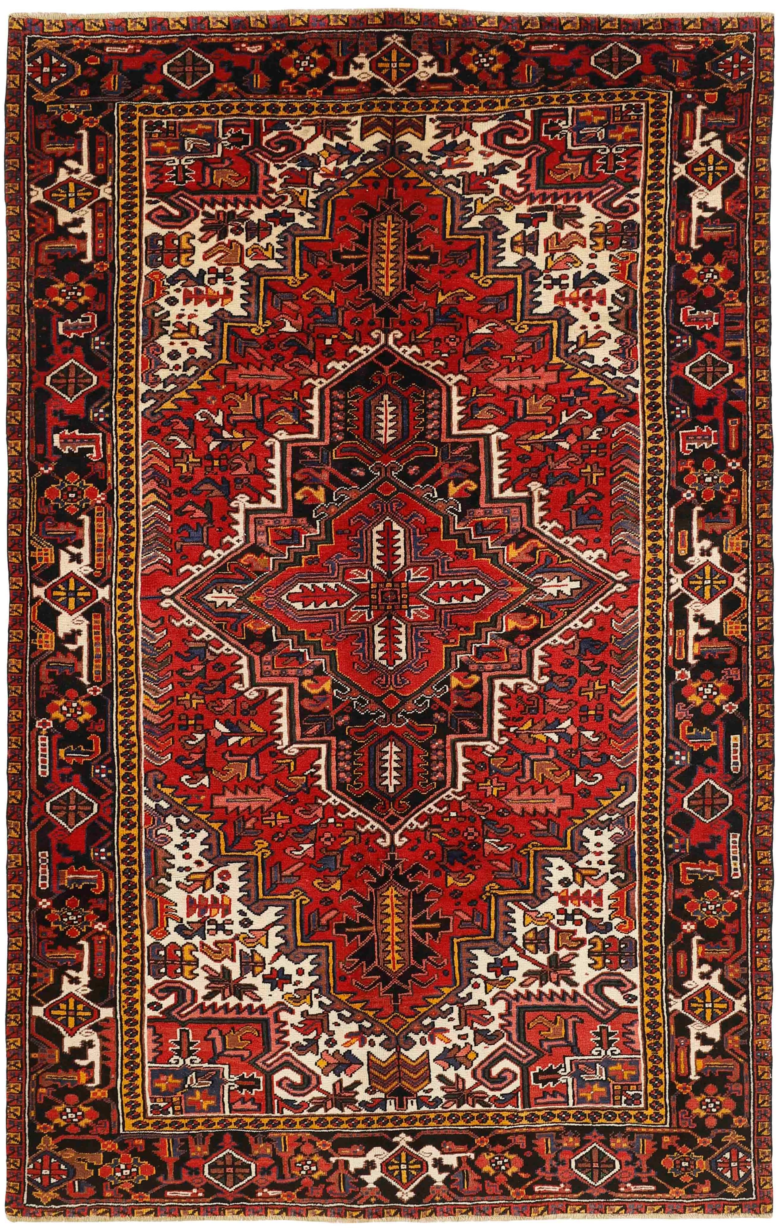 Red traditional persian rug