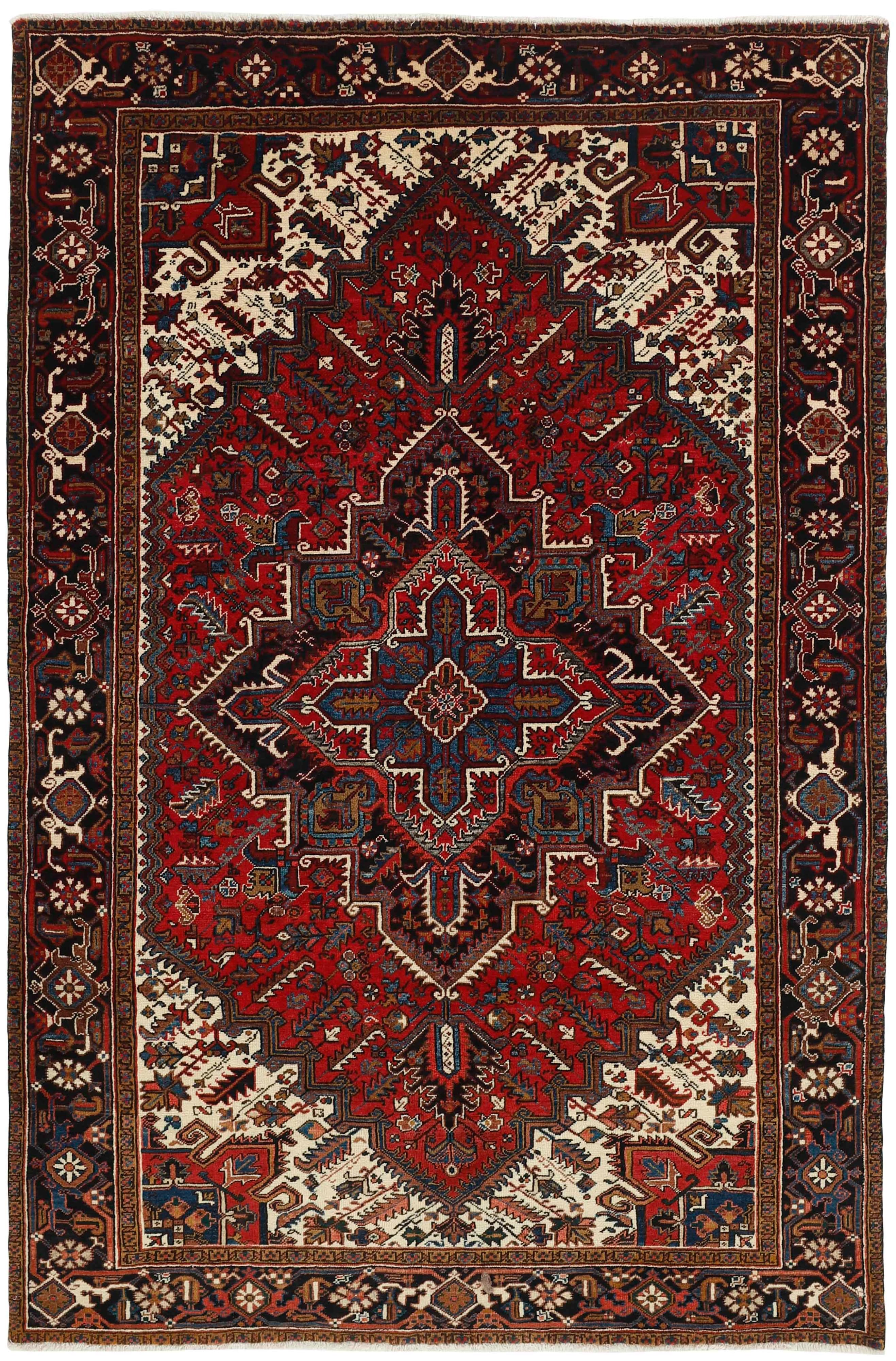 Red traditional persian rug