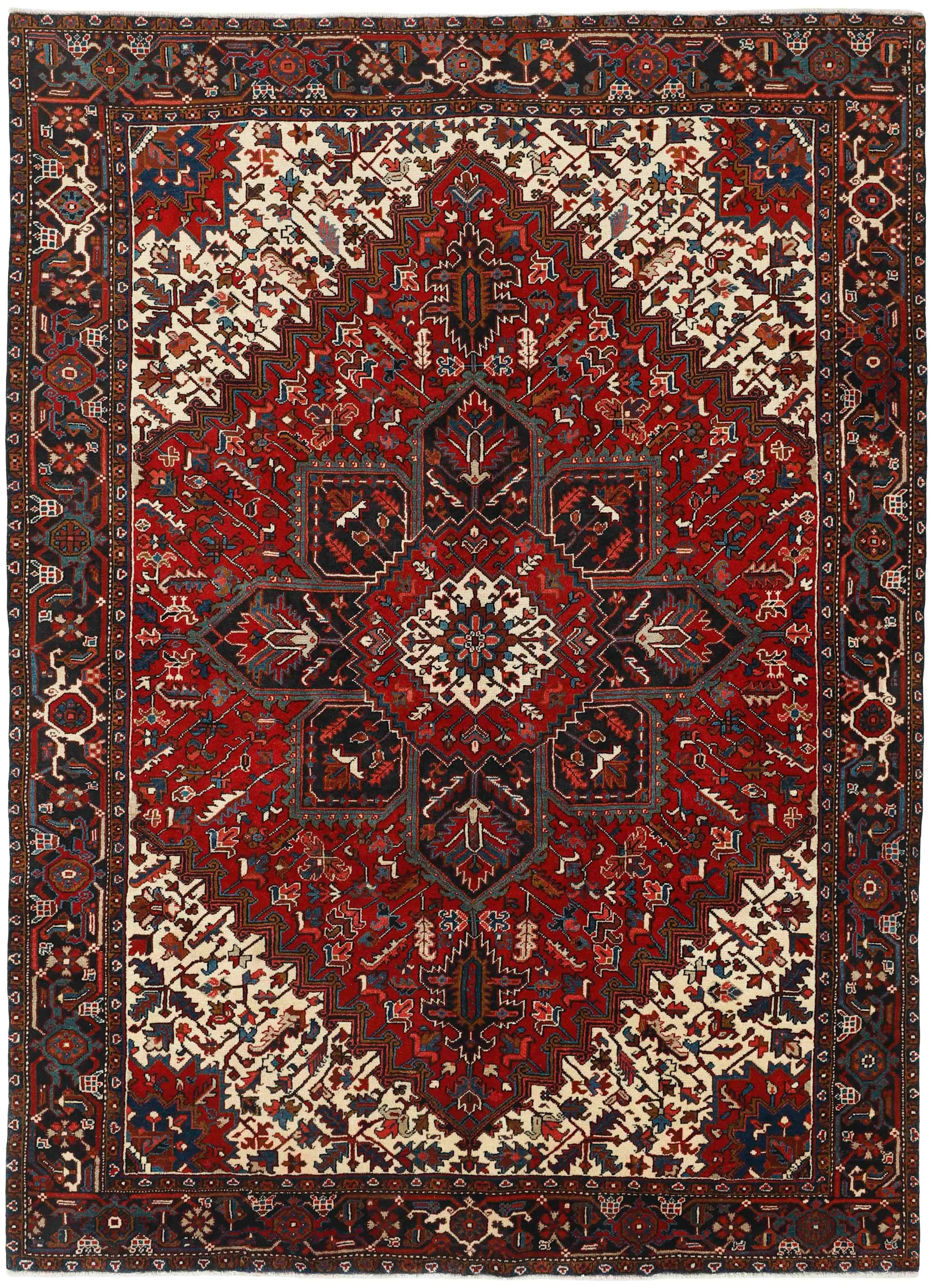 Red traditional persian rug