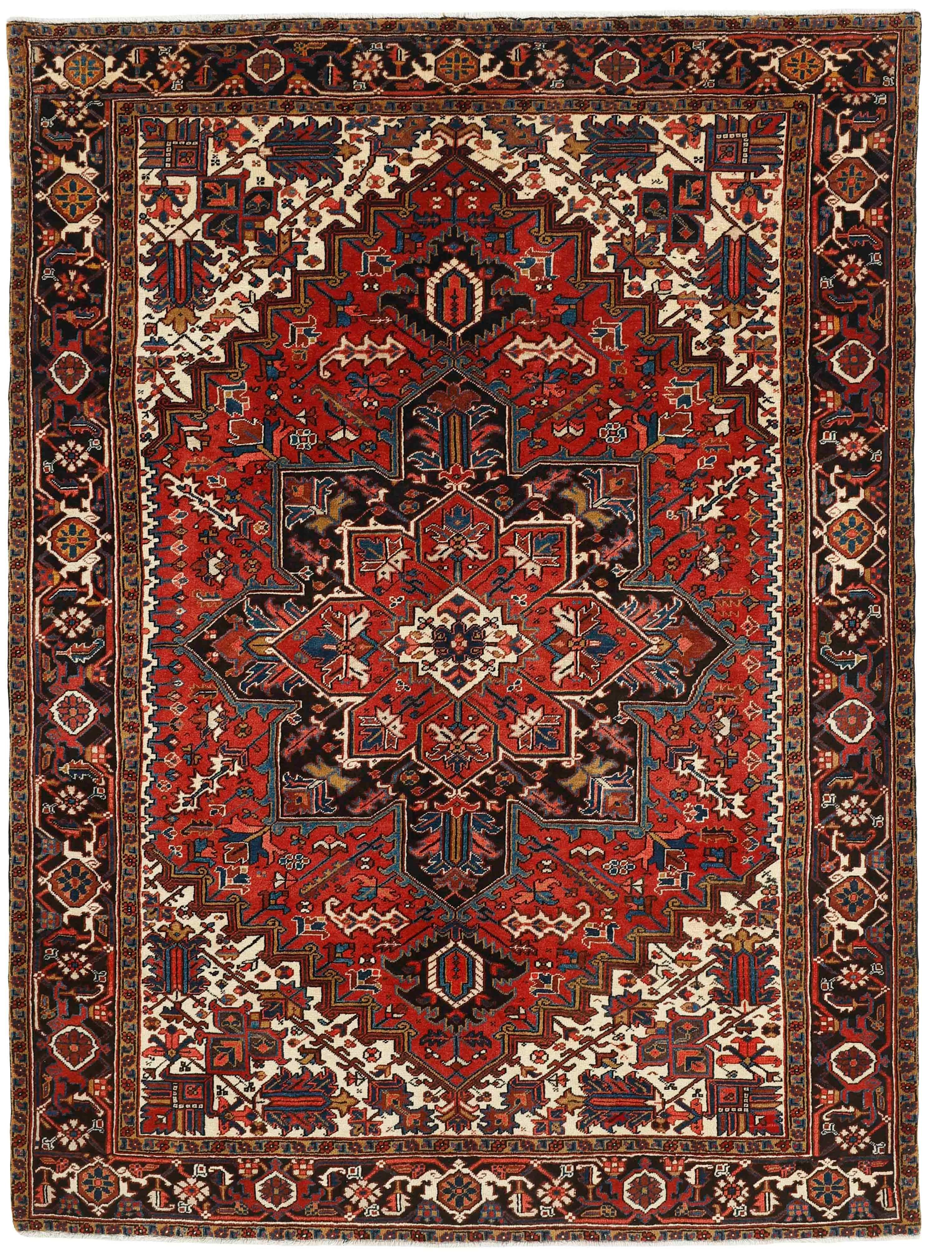 Red traditional persian rug